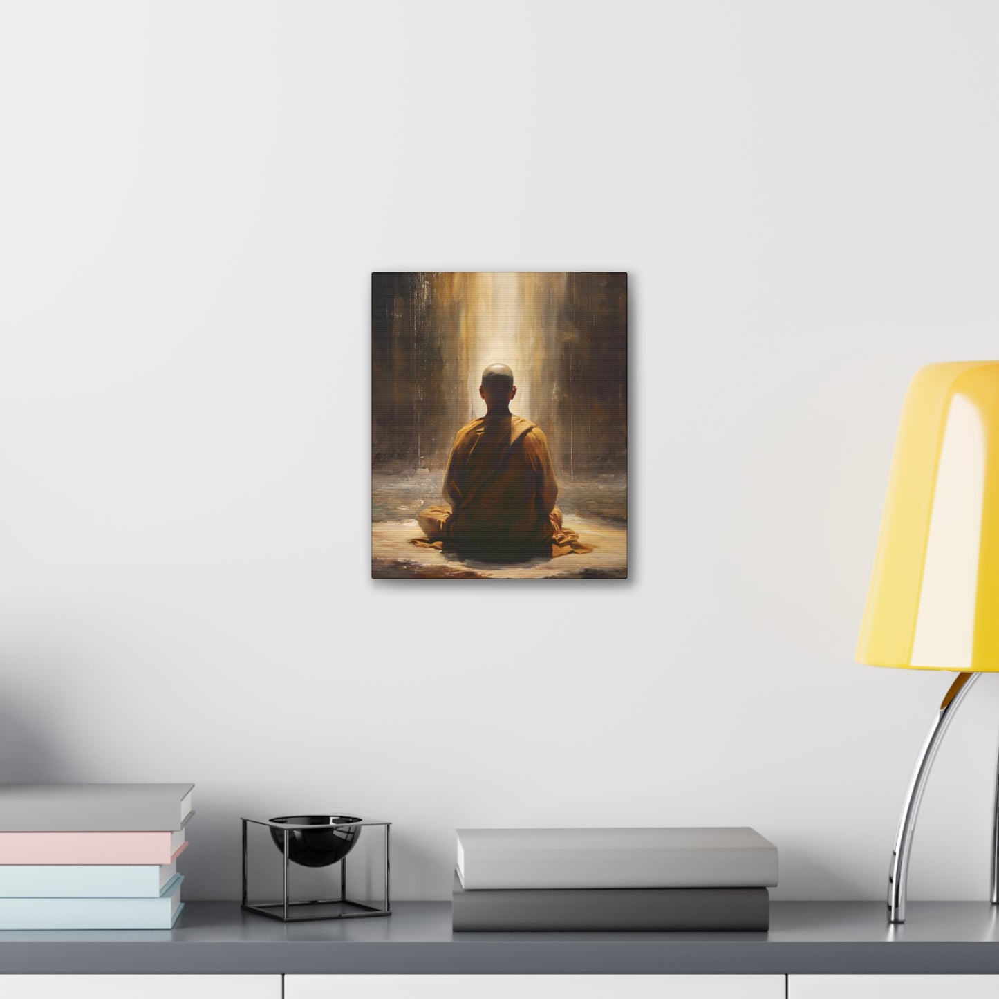 Buddha Painting Print 5 Canvas Stretched, 0.75"