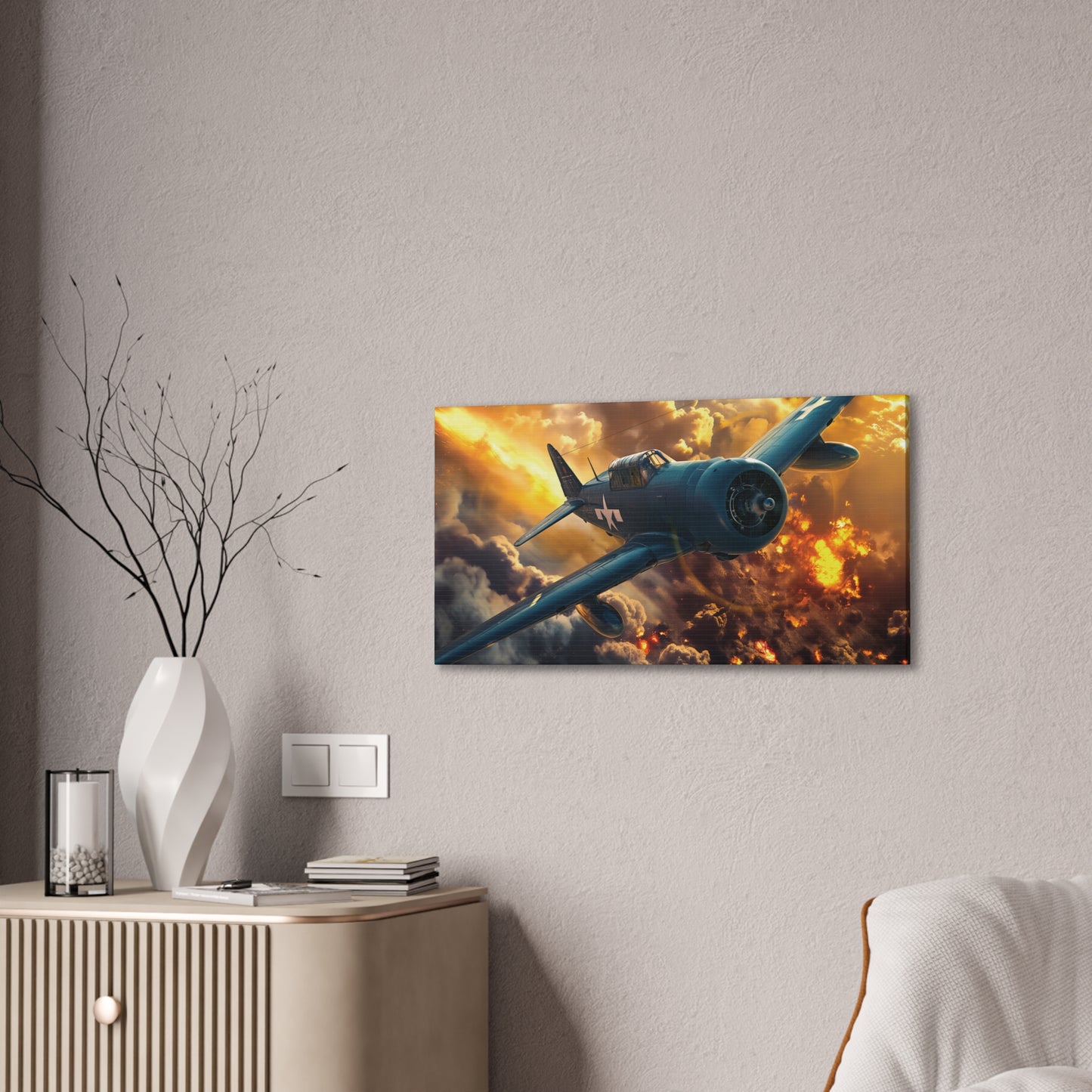 WWII Fighter 3 Canvas Stretched, 0.75"