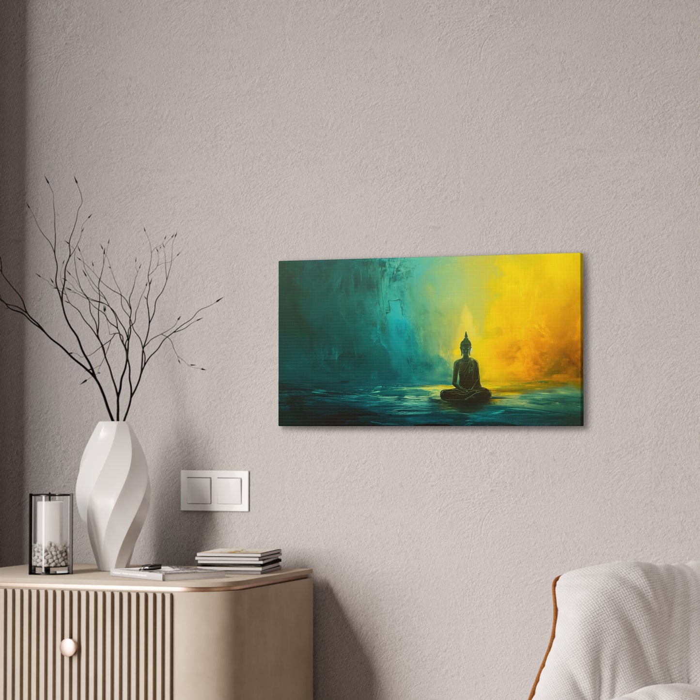 Buddha Painting Print 1 Canvas Stretched, 0.75"