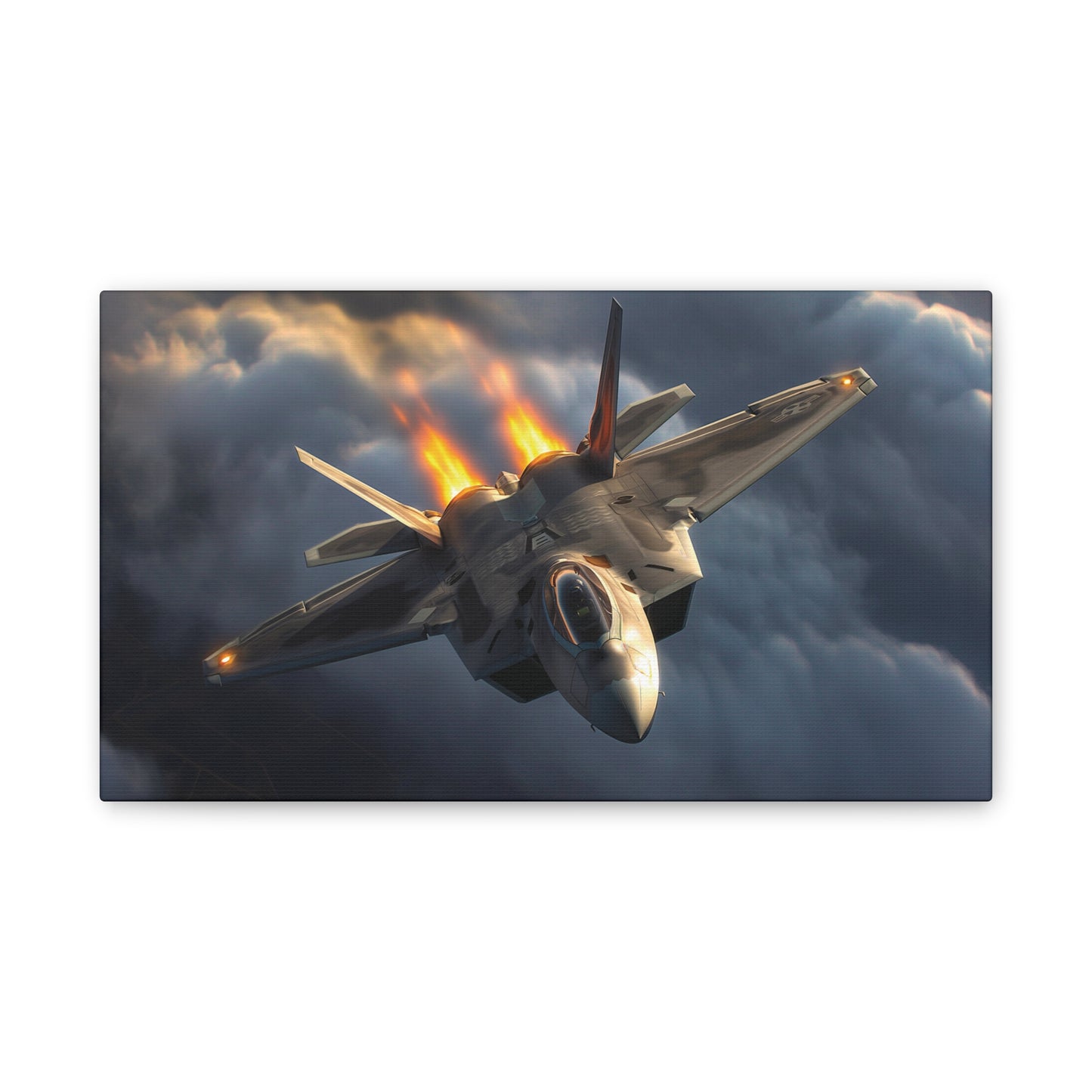 F-22 Fighter 2 Canvas Stretched, 0.75"