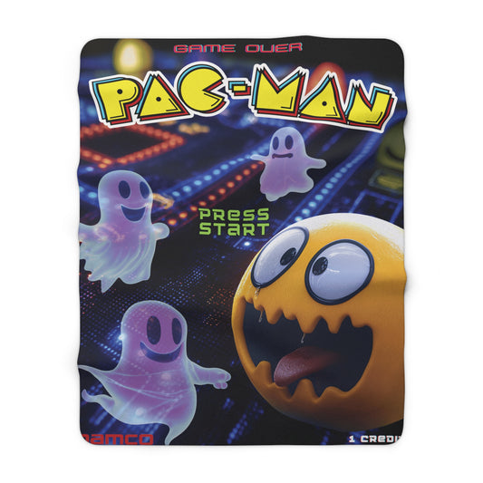 Pac Man Sherpa Fleece Blanket