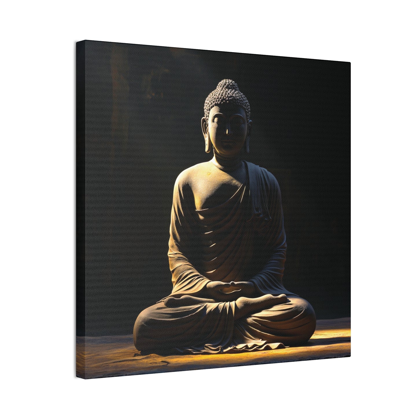 Buddha 4 Square Canvas Stretched, 0.75"