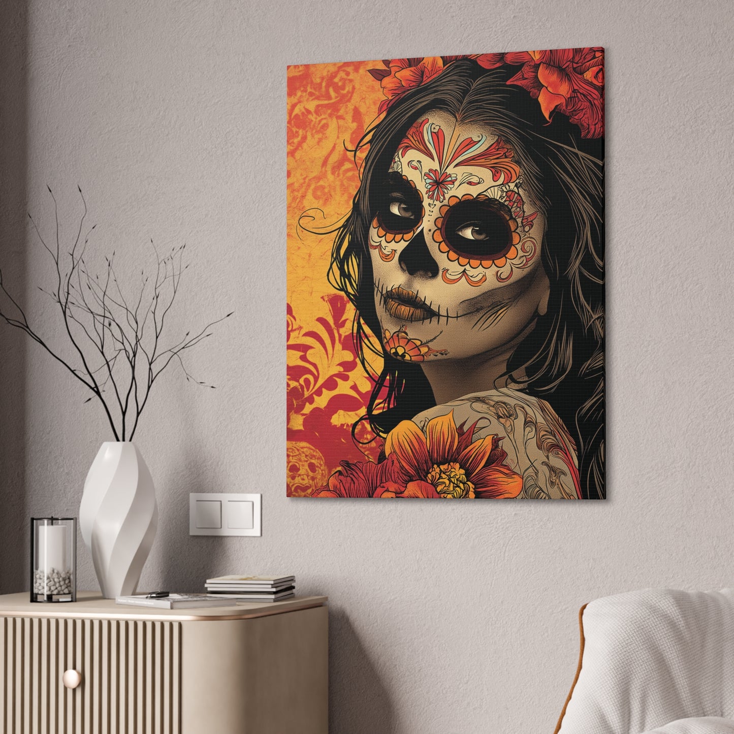 Day of the Dead 9 Canvas Stretched, 0.75"