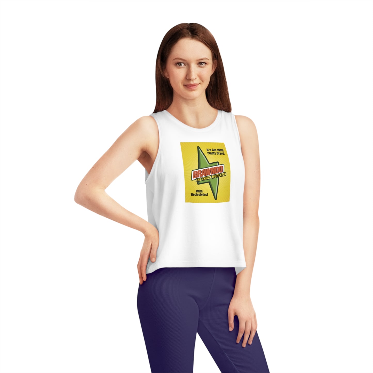 Brawndo Women's Dancer Cropped Tank Top