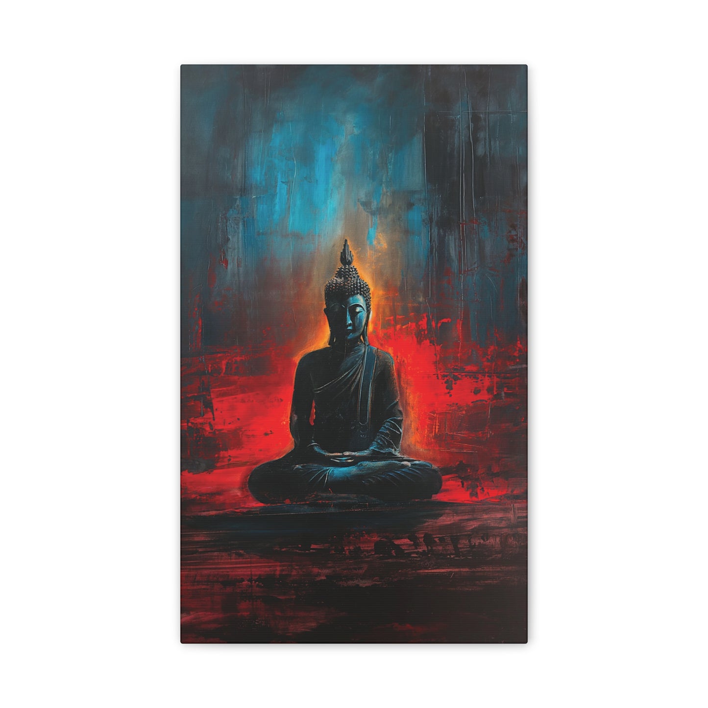 Buddha Painting Print 16 Canvas Stretched, 0.75"