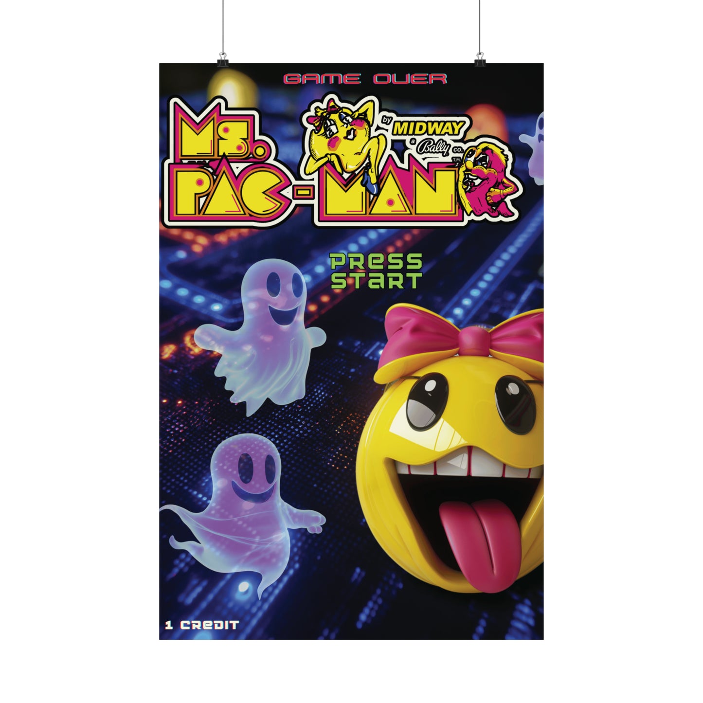 Ms. Pac Man Matte Vertical Posters