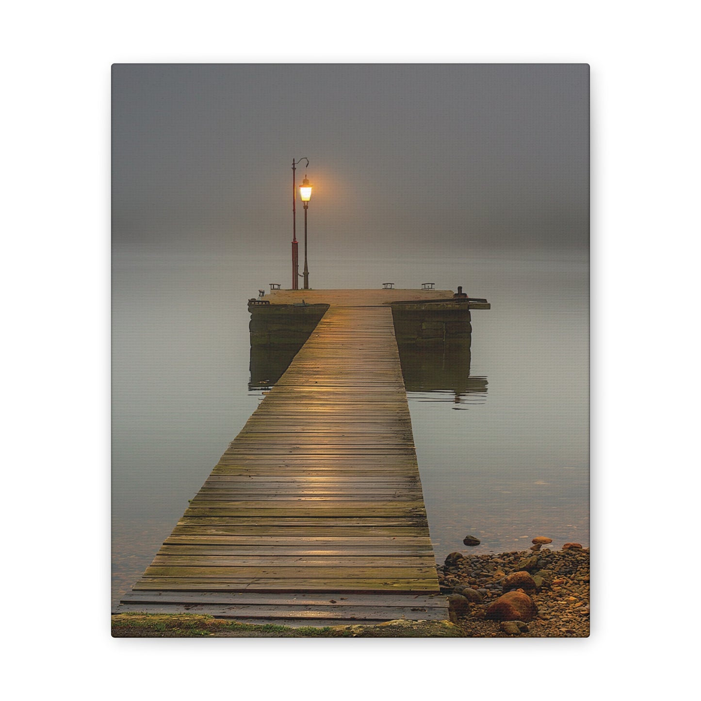 Misty Pier 8 Canvas Stretched, 0.75"