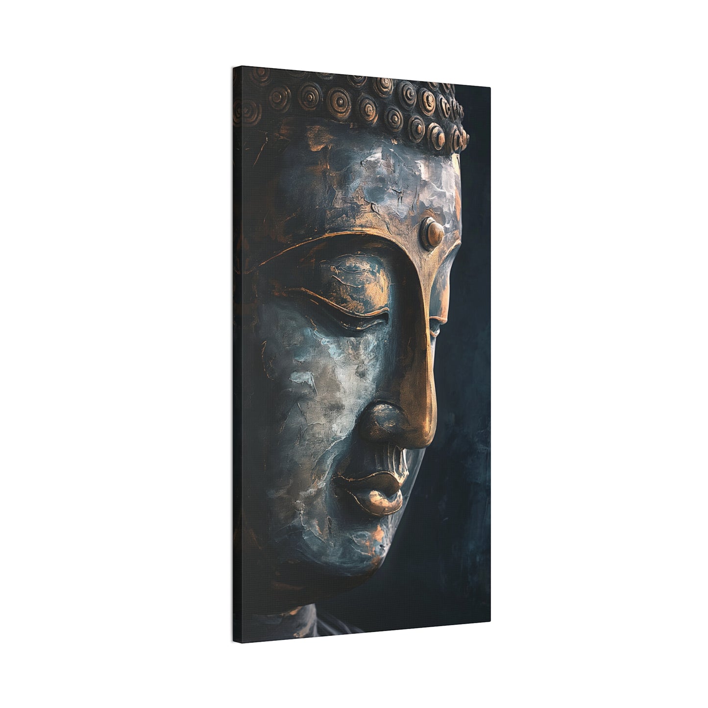 Buddha Painting Print 9 Canvas Stretched, 0.75"