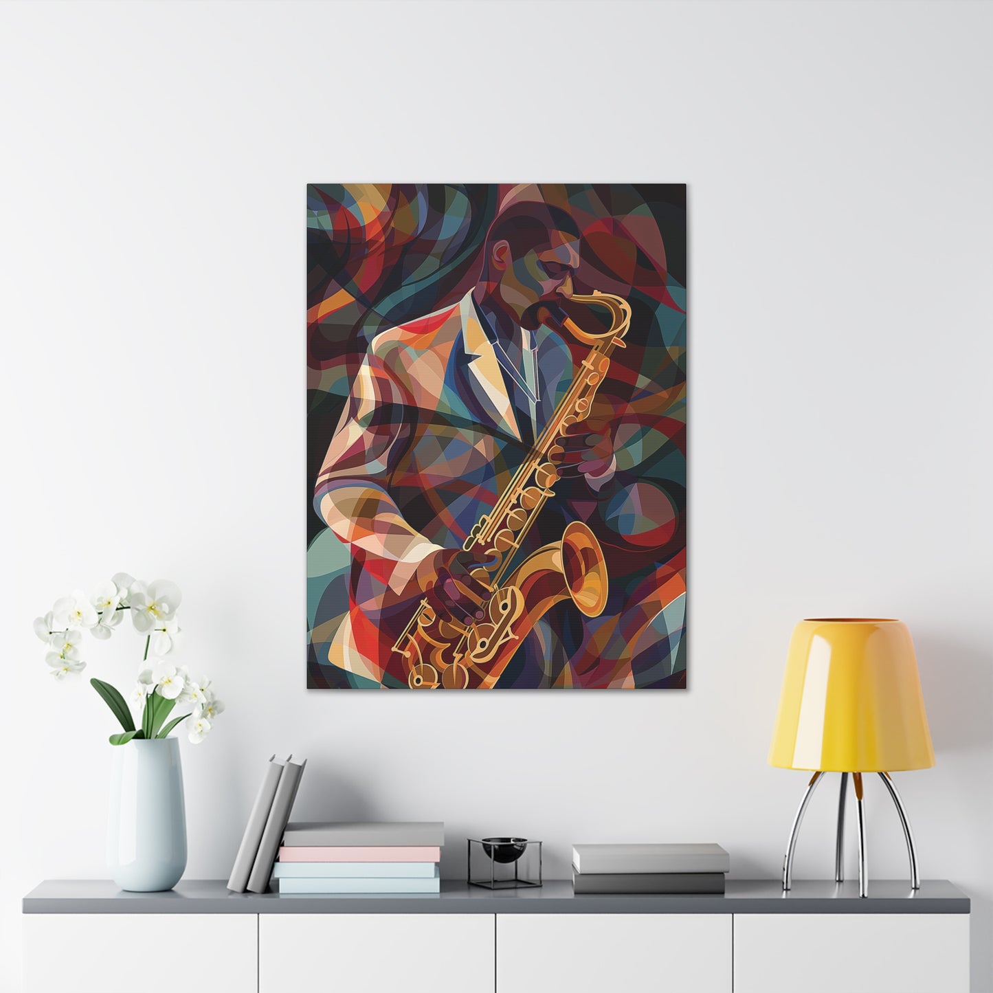 Saxophone Canvas Stretched, 0.75"