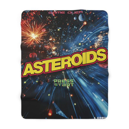 Asteroids Sherpa Fleece Blanket