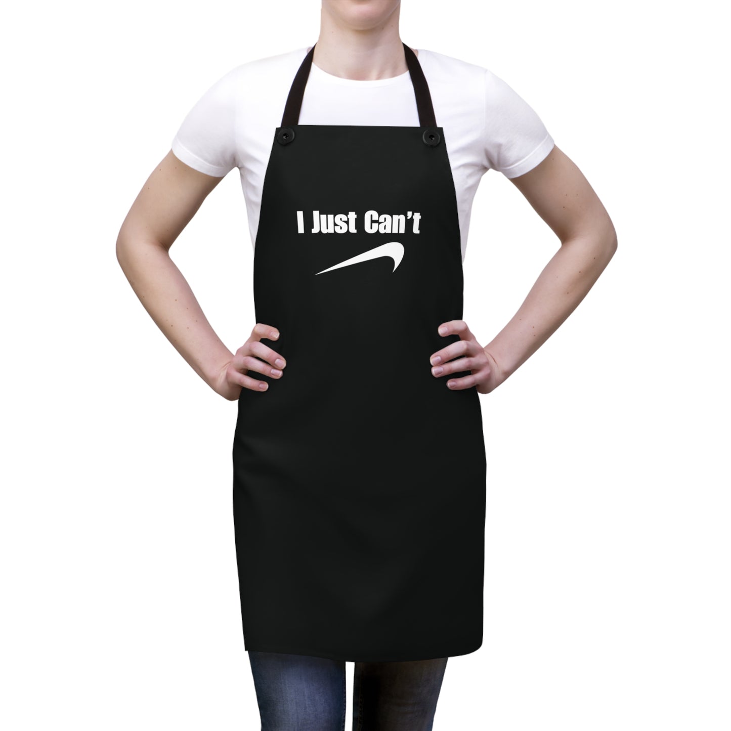 I Just Can't Black Apron (AOP)