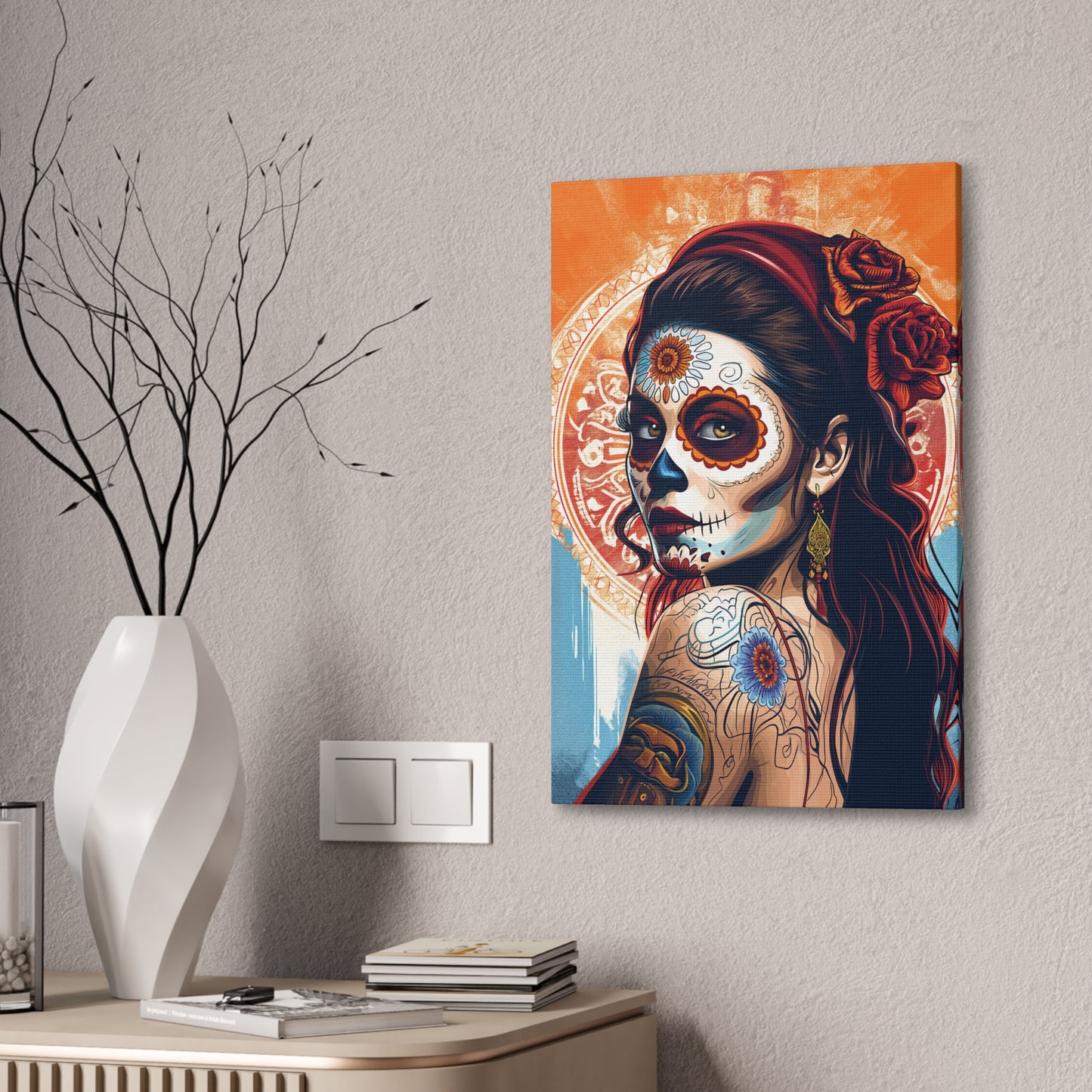 Day of the Dead 7 Canvas Stretched, 0.75"