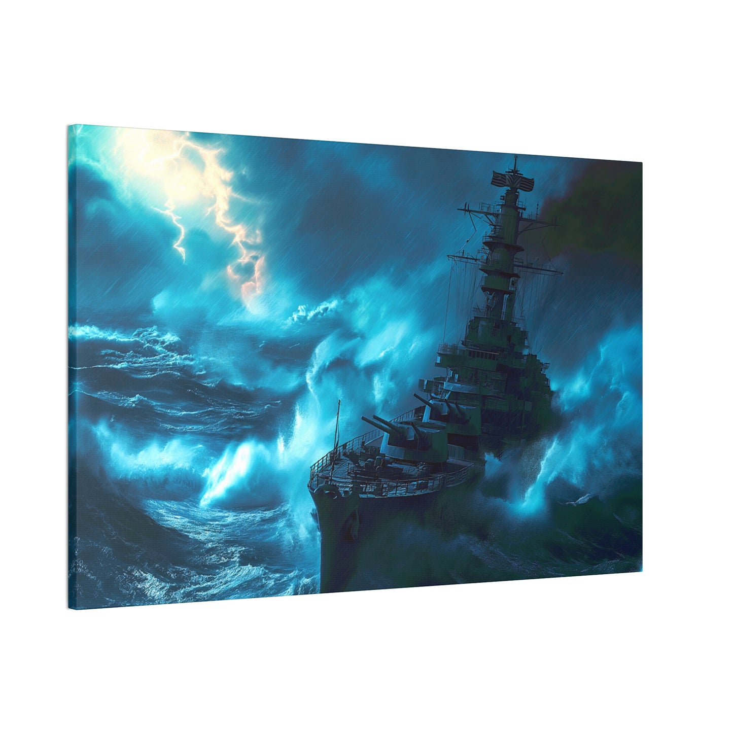 Battleship 1 Canvas Stretched, 0.75"