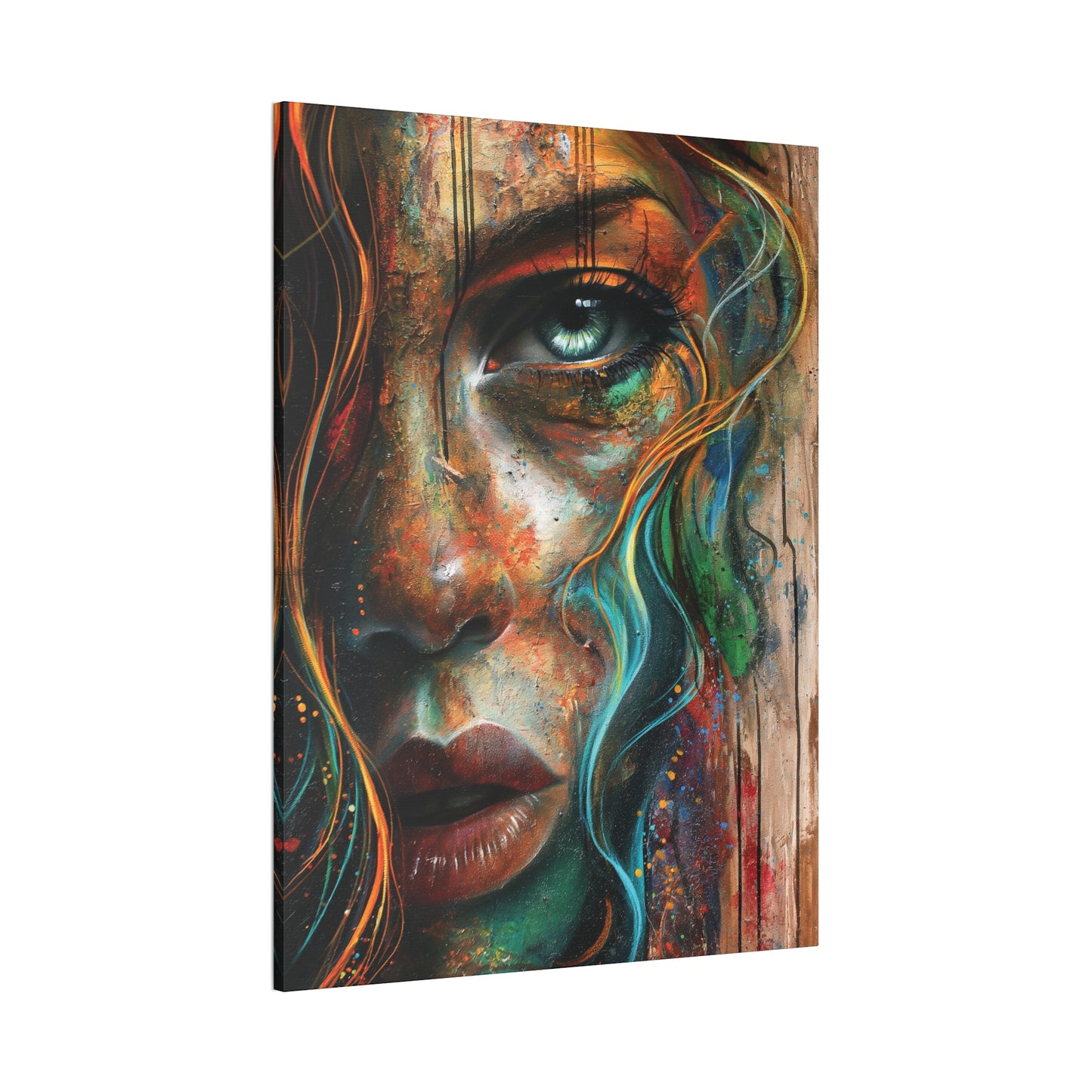 Graffiti Girl 2 Canvas Stretched, 0.75"