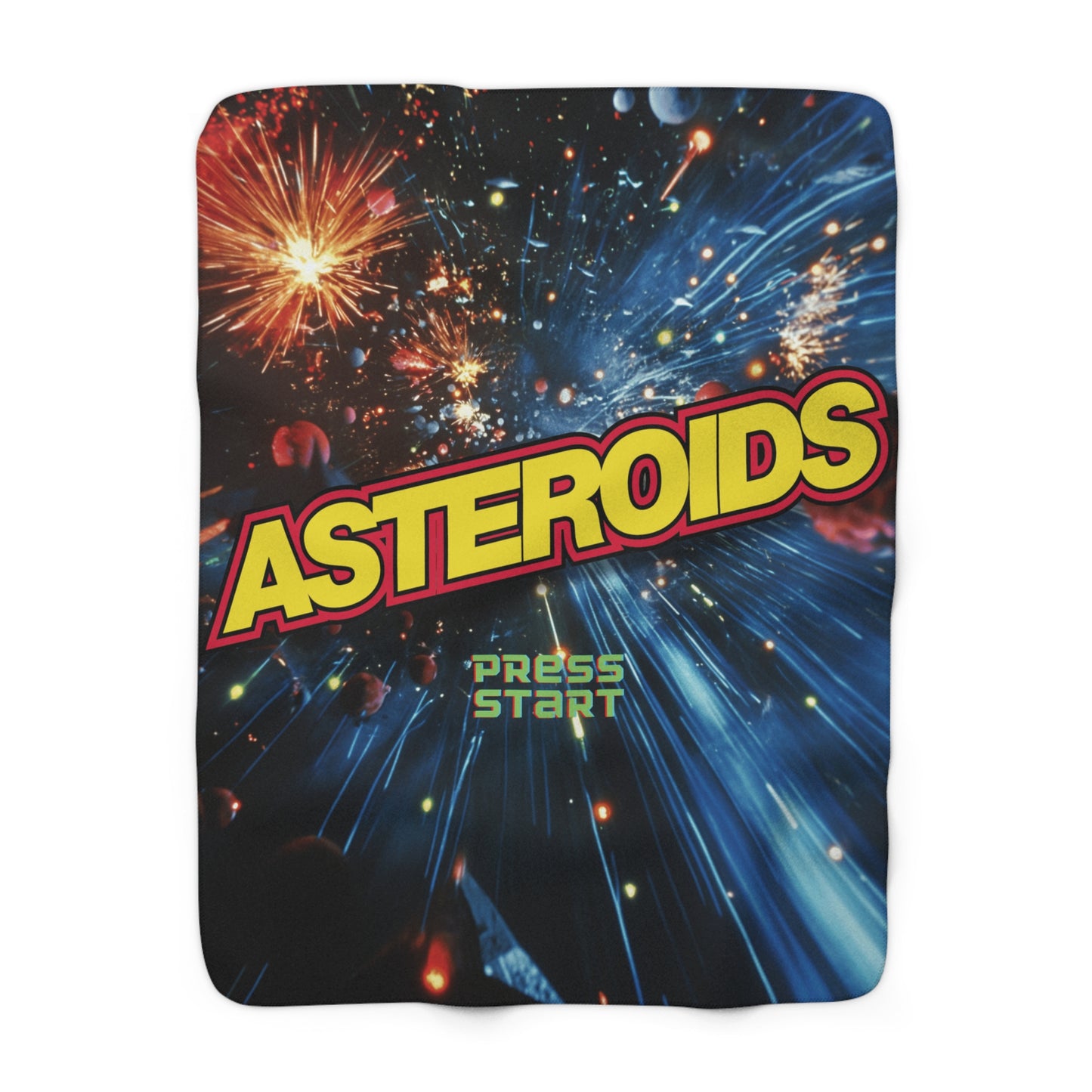 Asteroids Sherpa Fleece Blanket