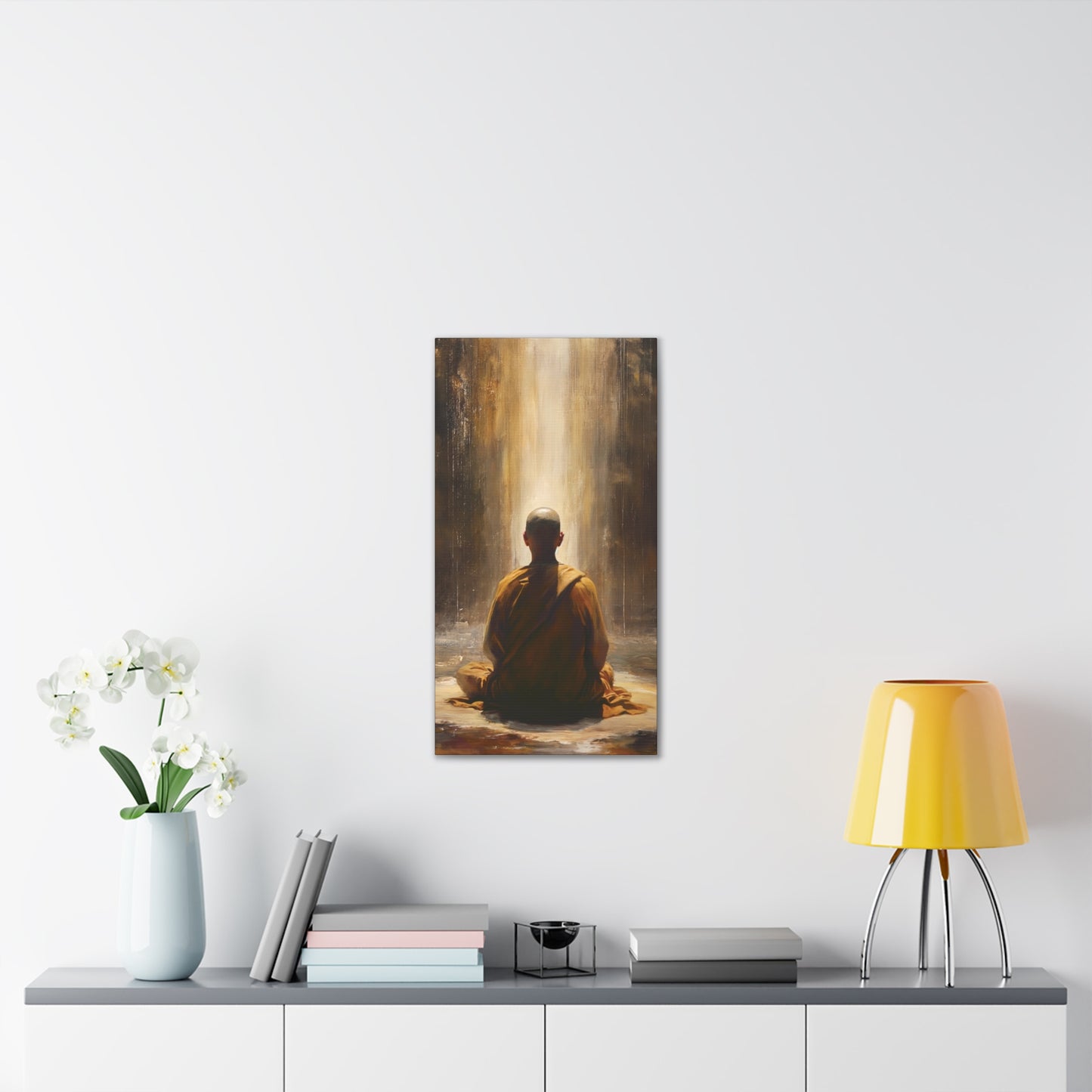 Buddha Painting Print 5 Canvas Stretched, 0.75"