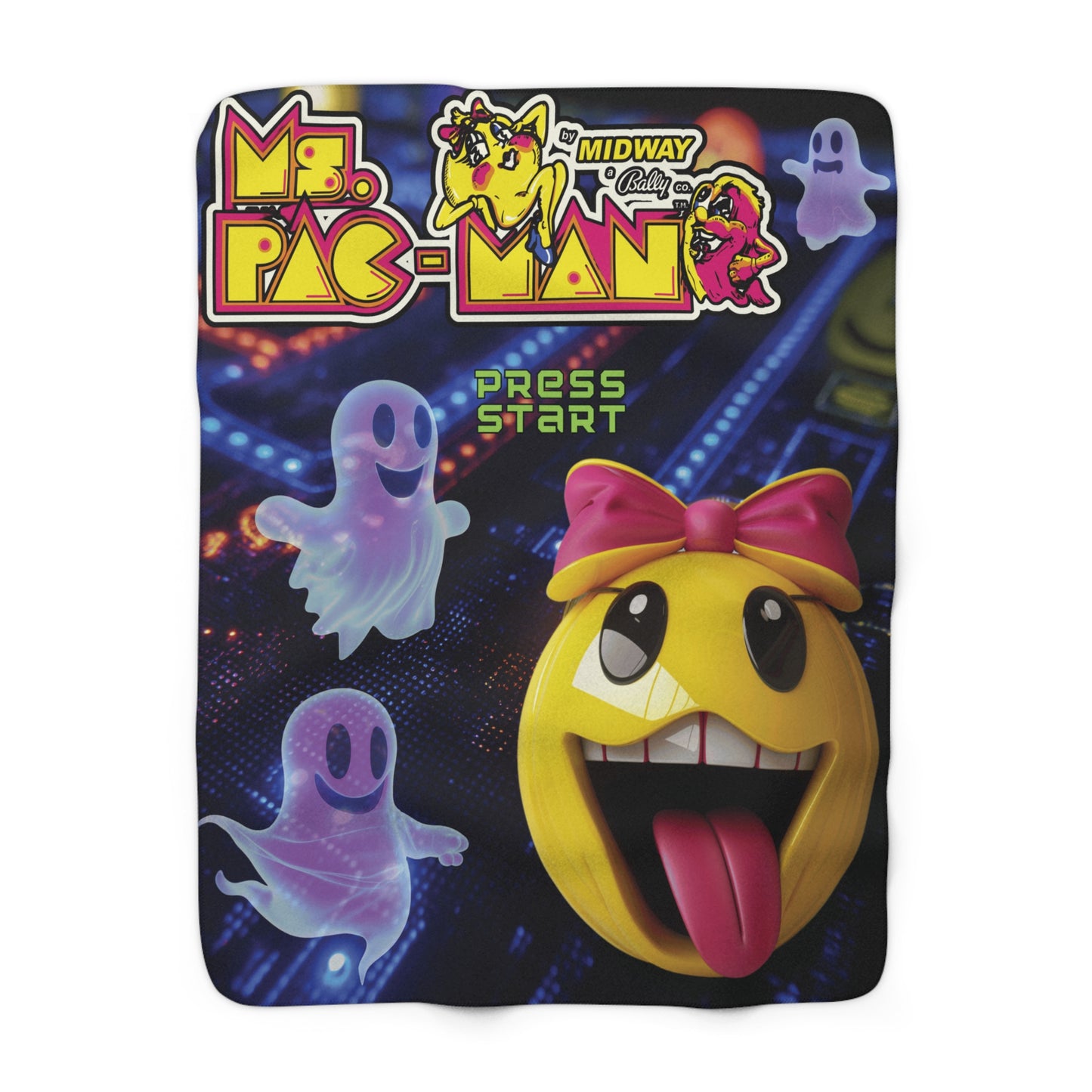 Ms Pac Sherpa Fleece Blanket