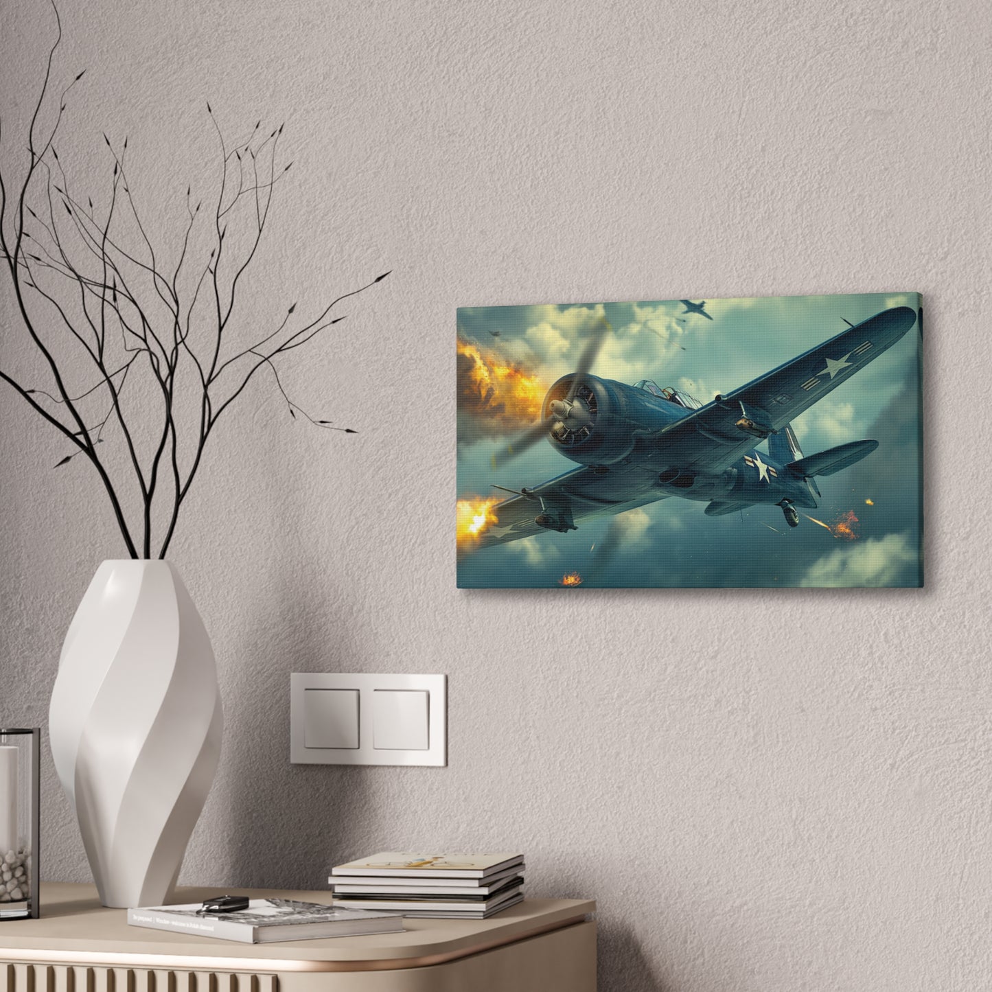 WWII Fighter 1 Canvas Stretched, 0.75"