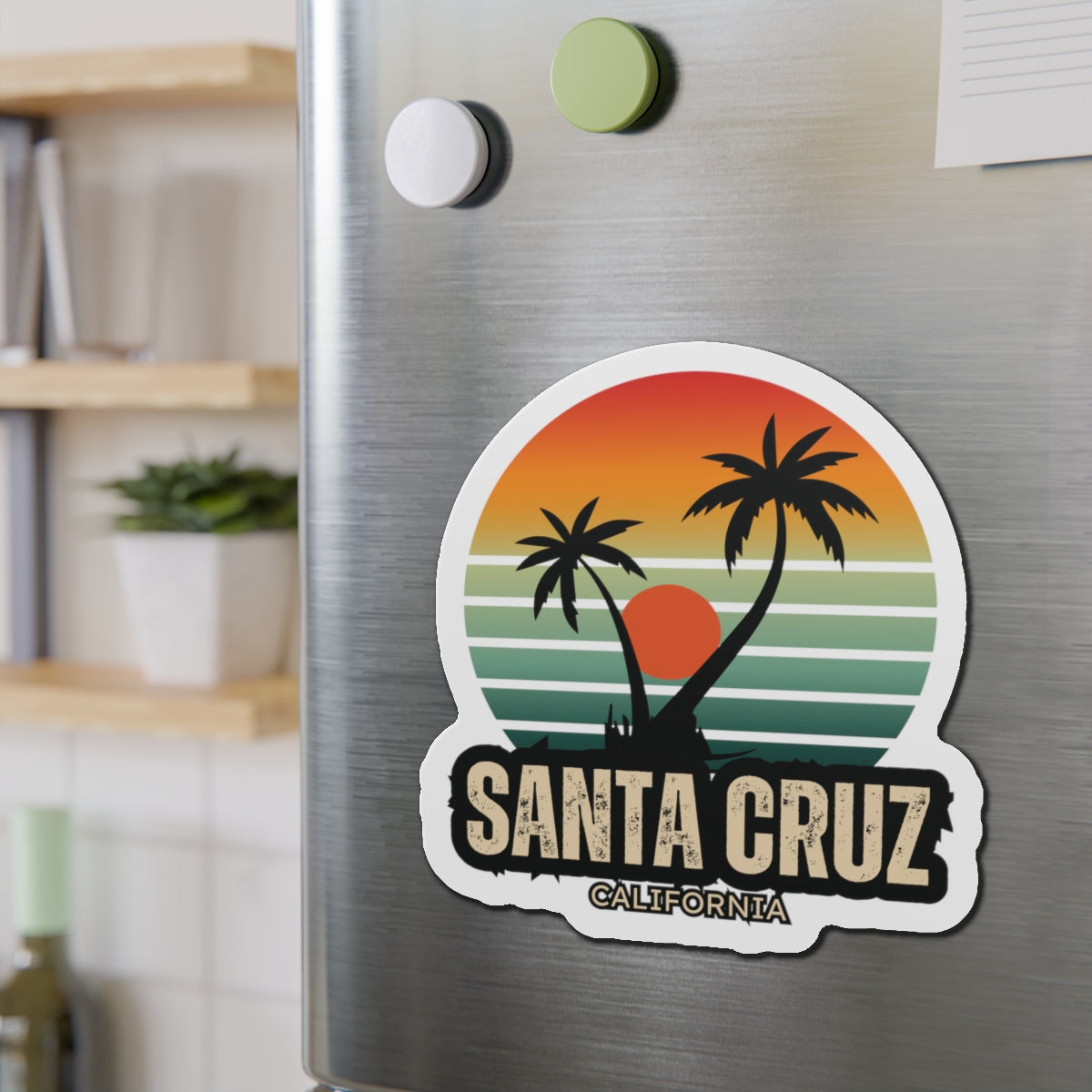 Santa Cruz 2 Die-Cut Magnets