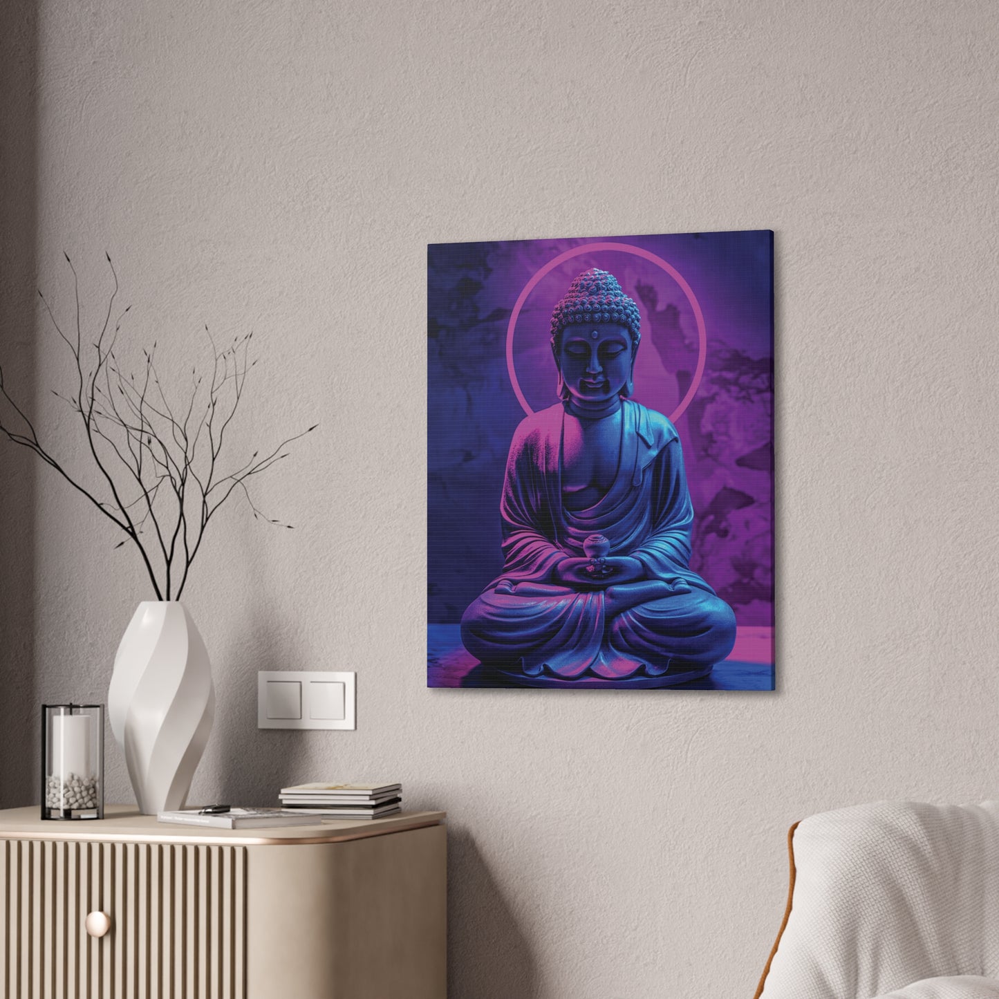 Buddha 20 Canvas Stretched, 0.75"