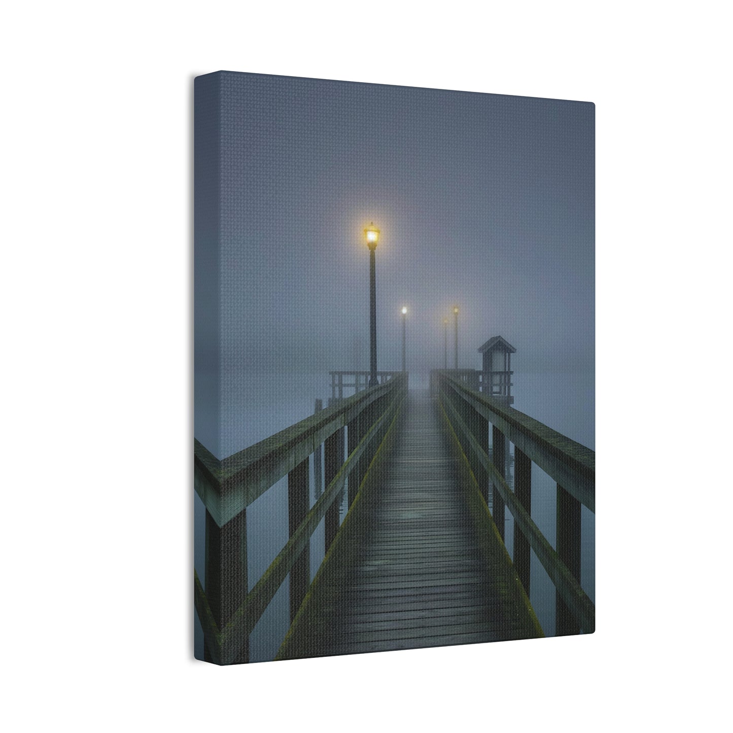 Misty Pier 7 Canvas Stretched, 0.75"