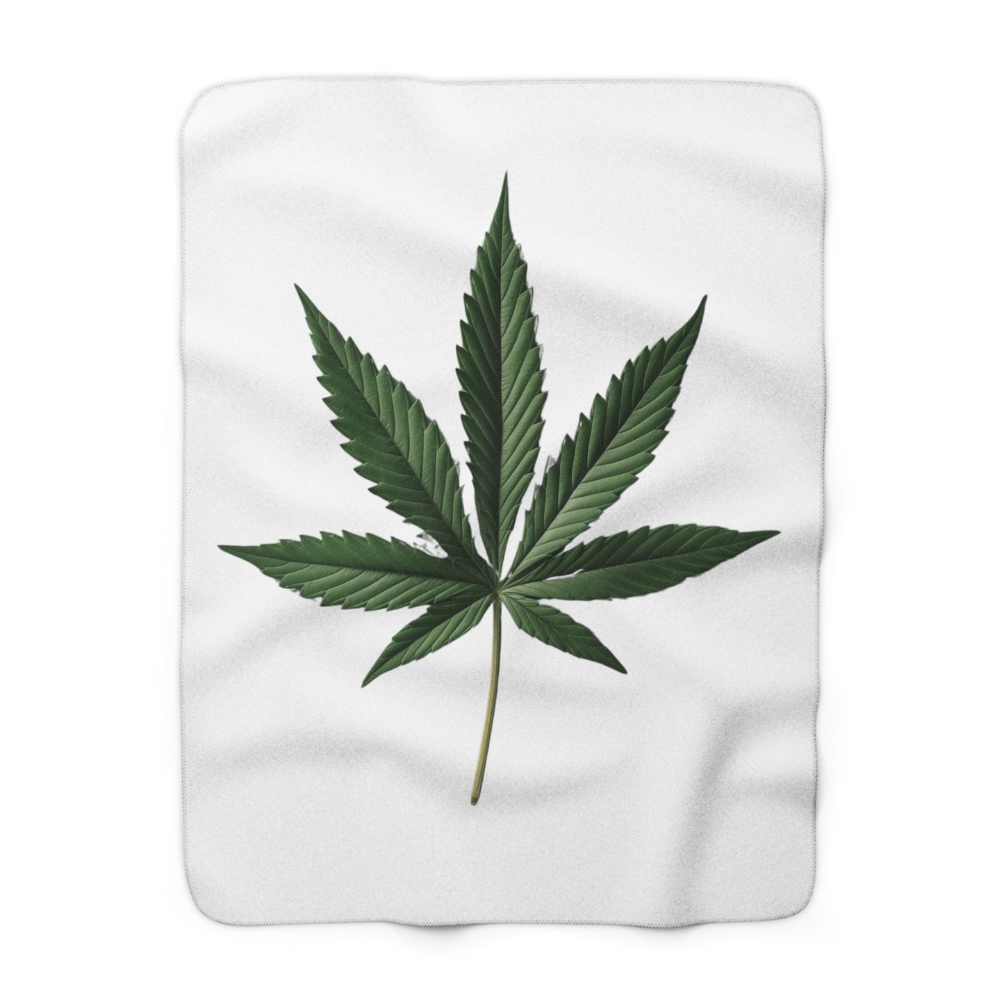 Leaf Sherpa Fleece Blanket