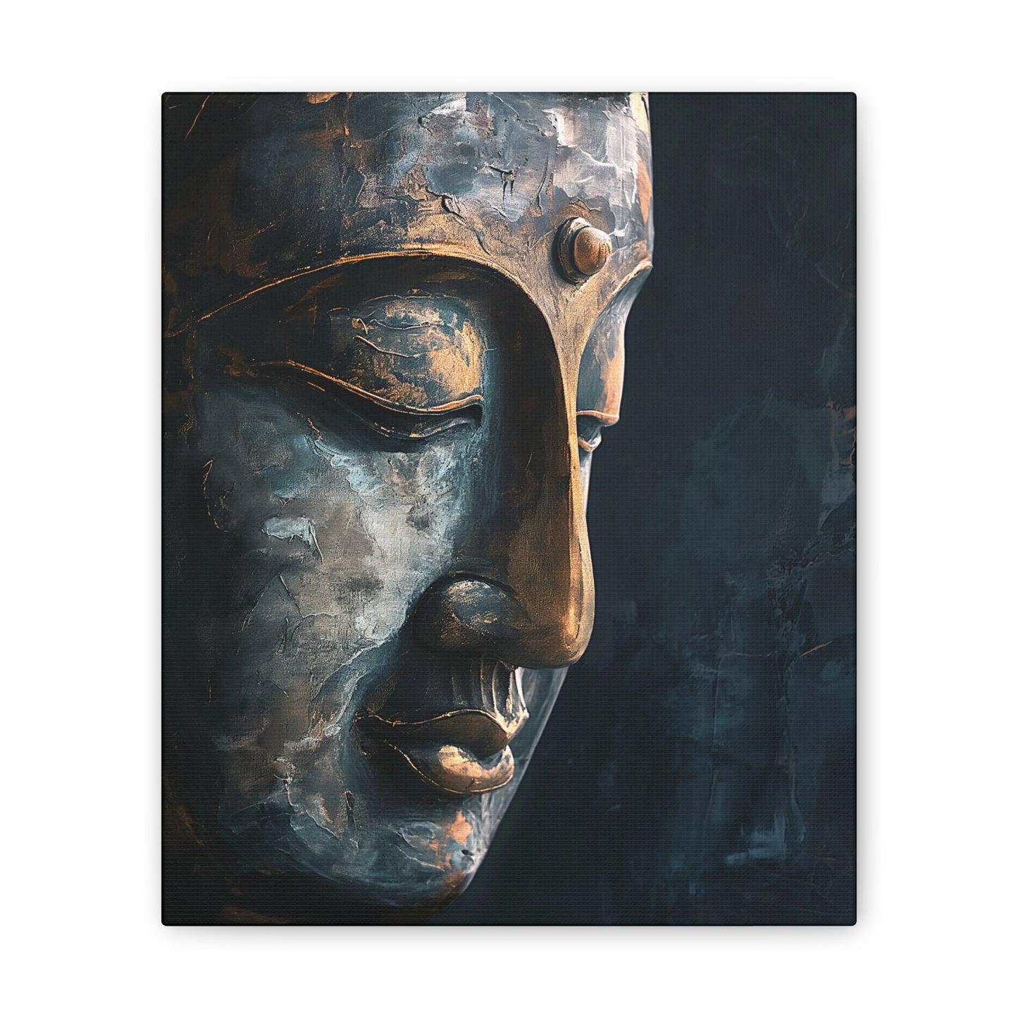 Buddha Painting Print 9 Canvas Stretched, 0.75"