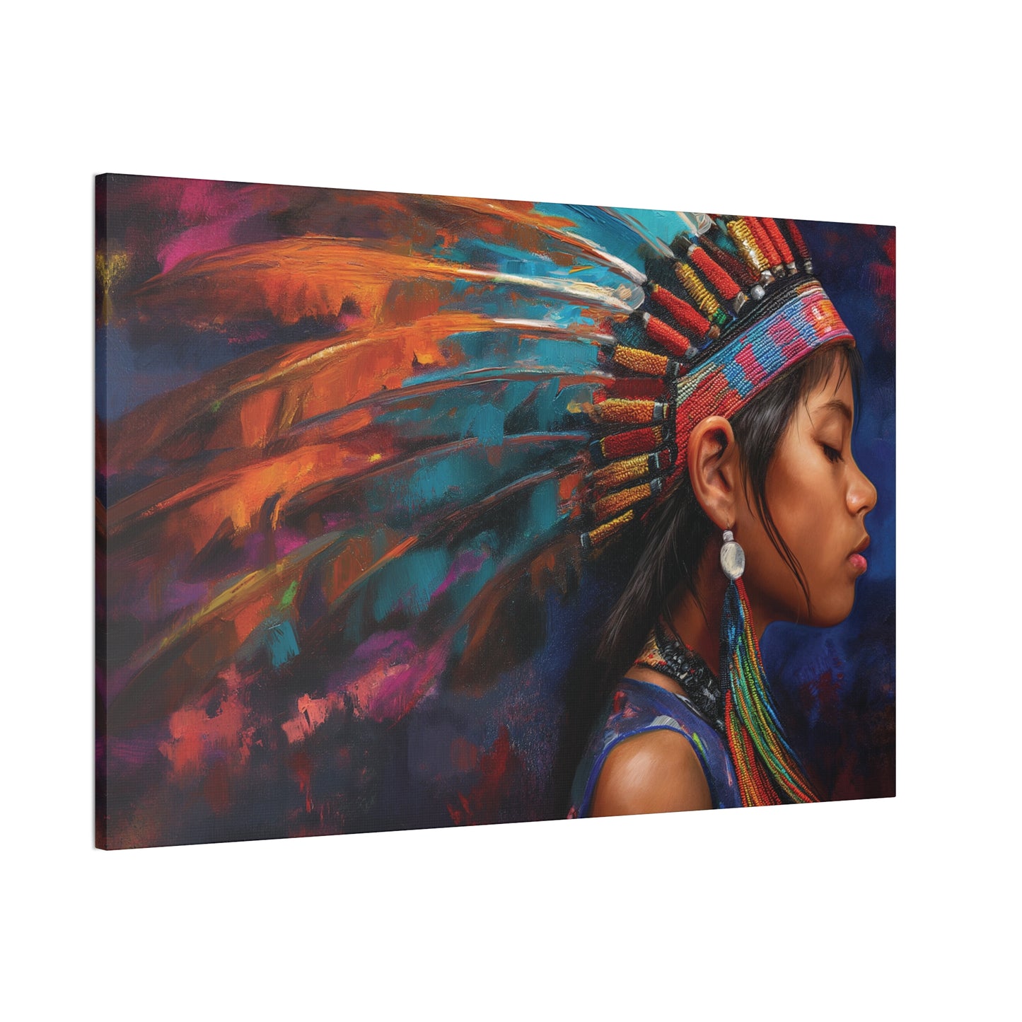 Chief Girl 1 Canvas Stretched, 0.75"