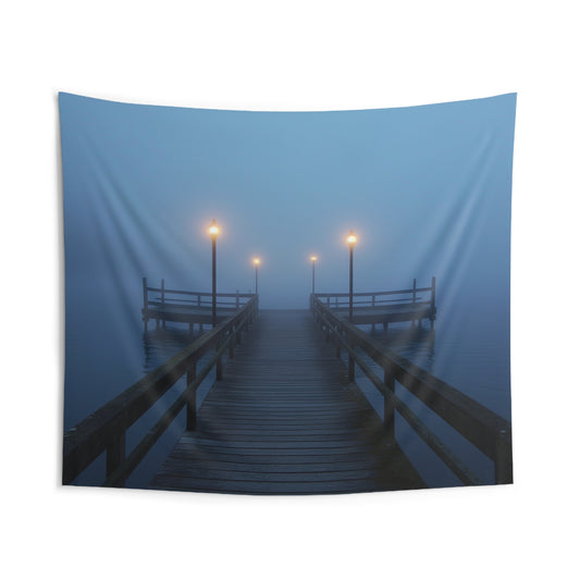 Misty Pier 4 Indoor Wall Tapestries