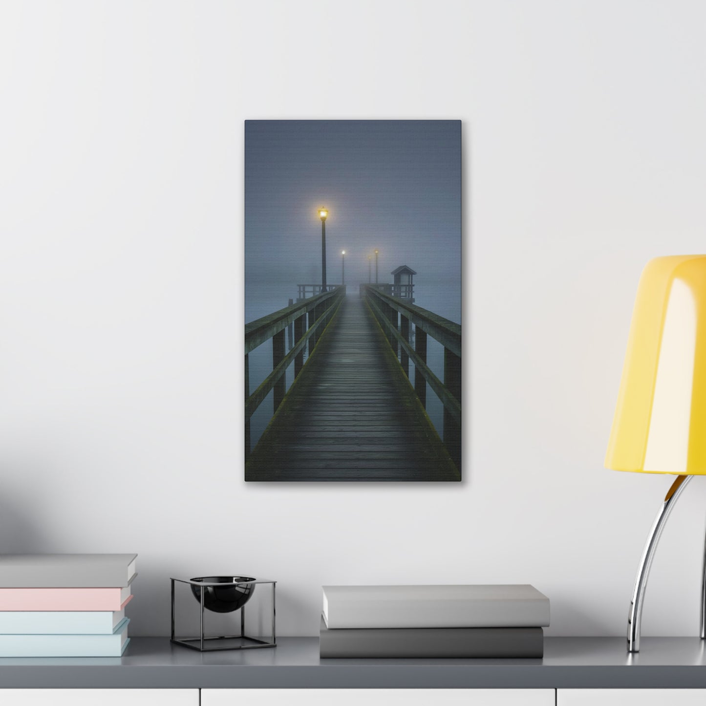 Misty Pier 7 Canvas Stretched, 0.75"