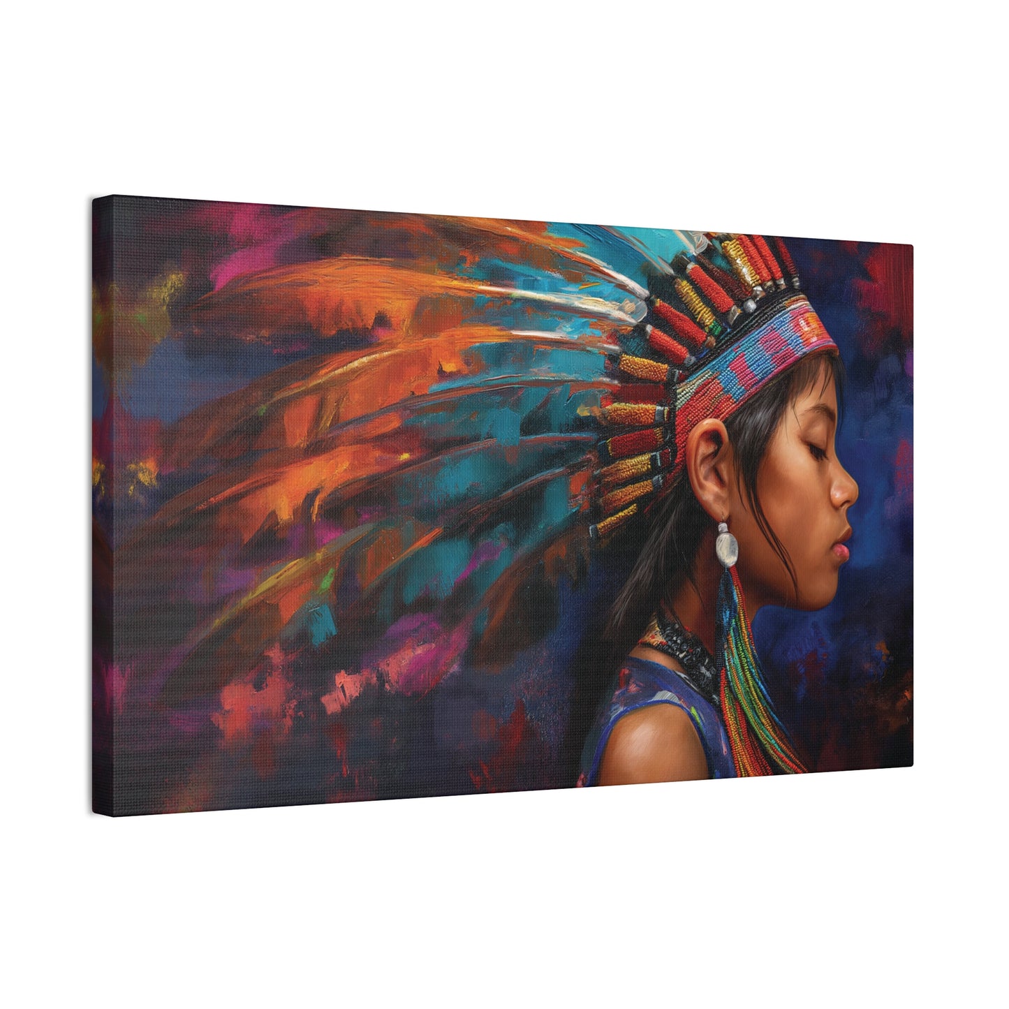 Chief Girl 1 Canvas Stretched, 0.75"