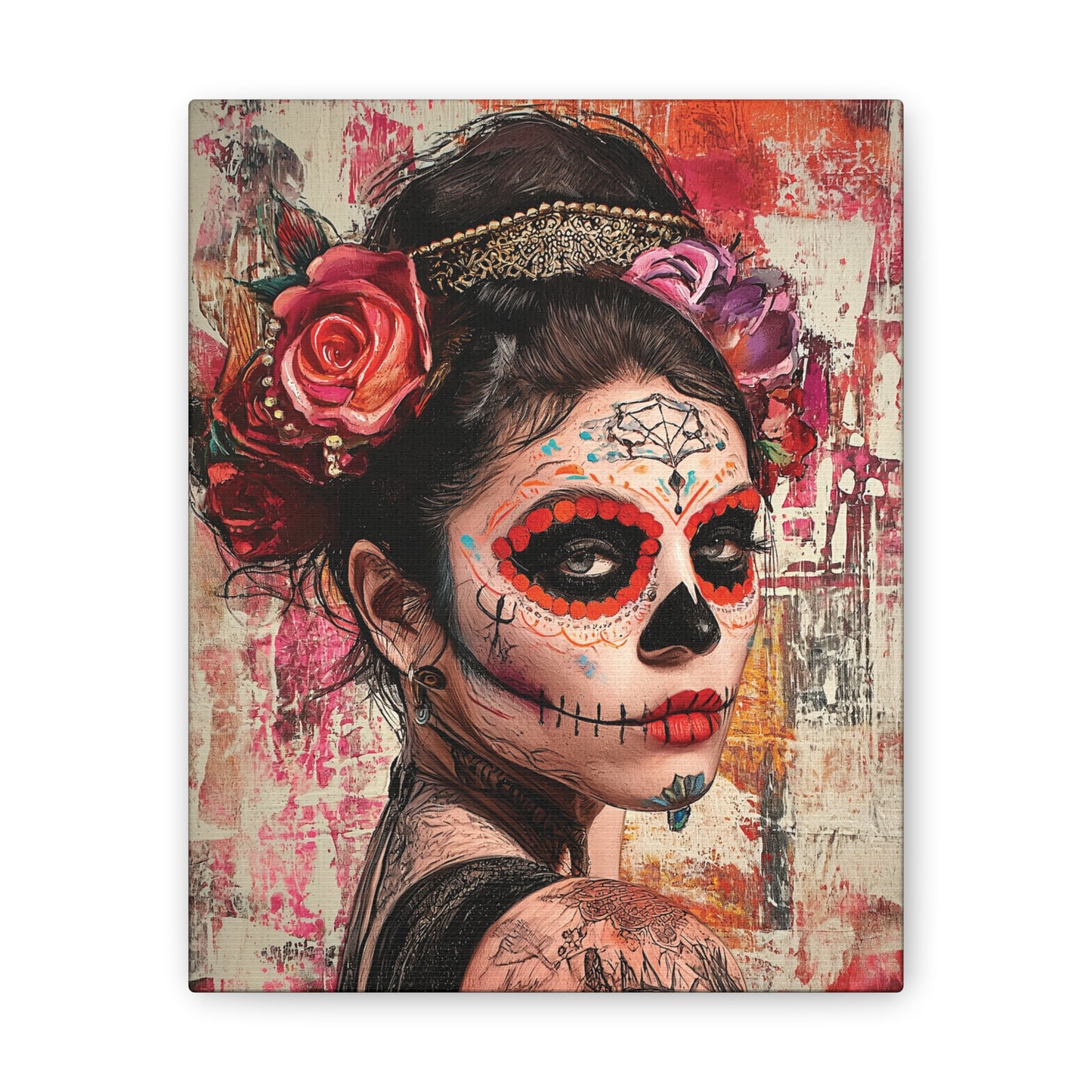 Day of the Dead 1 Canvas Stretched, 0.75"