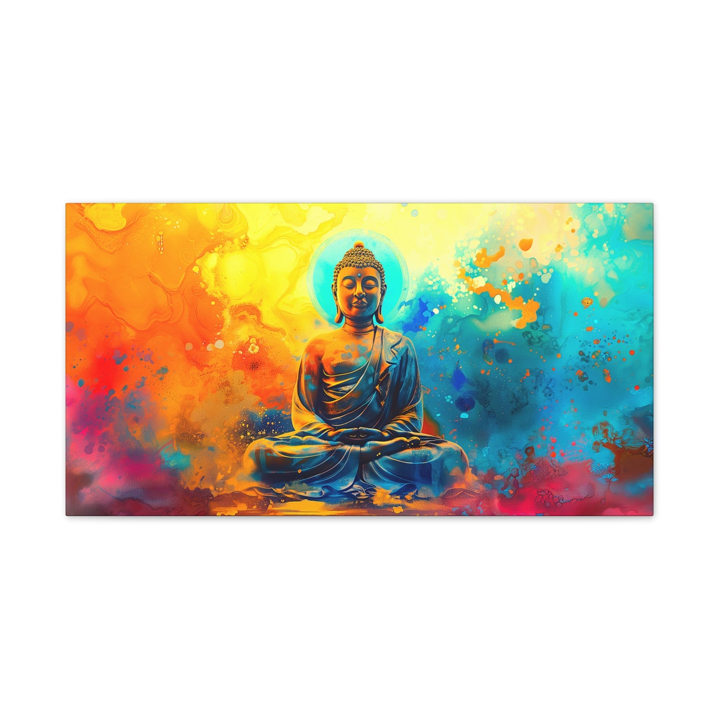 Buddha Painting Print 11 Canvas Stretched, 0.75"