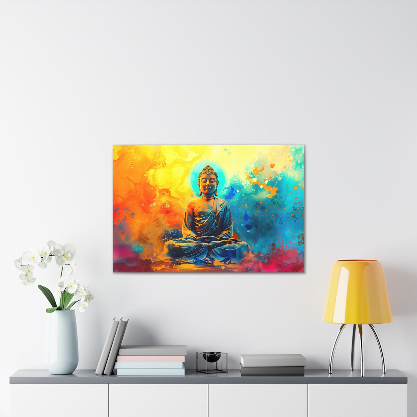 Buddha Painting Print 11 Canvas Stretched, 0.75"