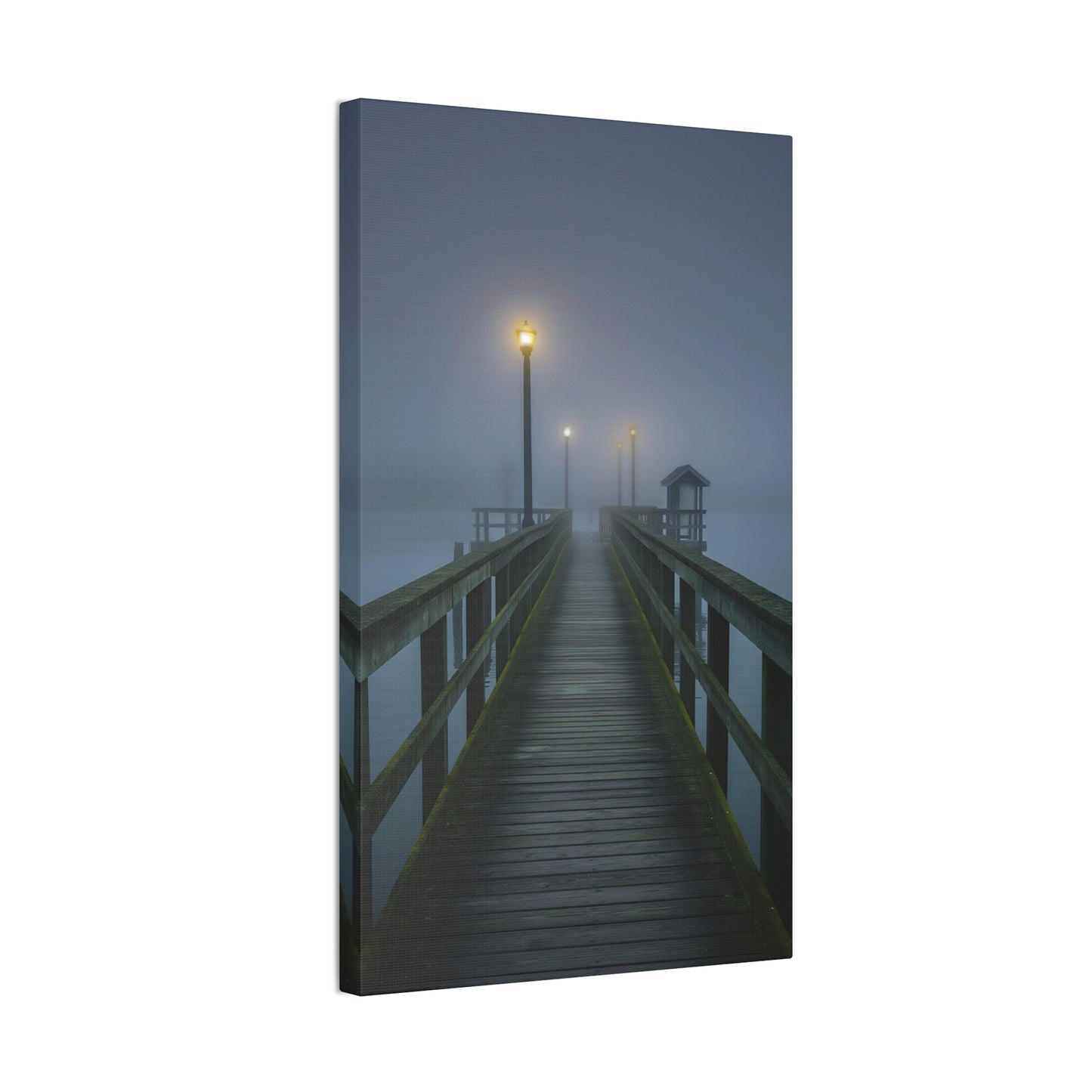 Misty Pier 7 Canvas Stretched, 0.75"