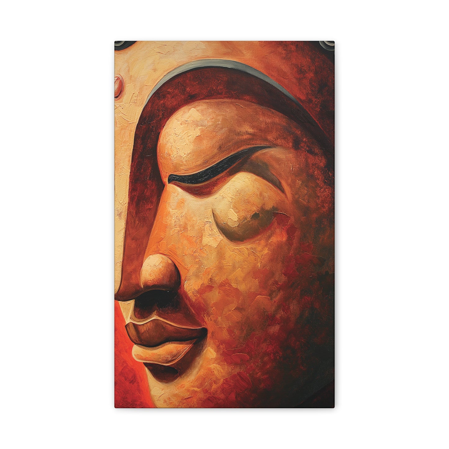 Buddha Painting Print 10 Canvas Stretched, 0.75"