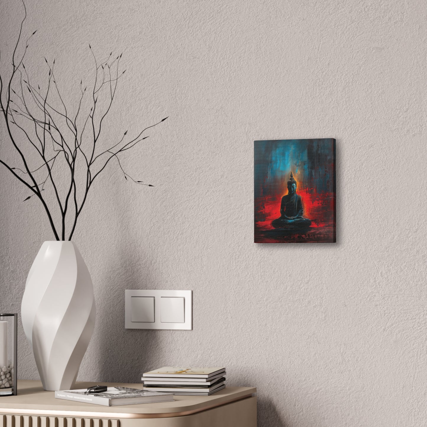 Buddha Painting Print 16 Canvas Stretched, 0.75"