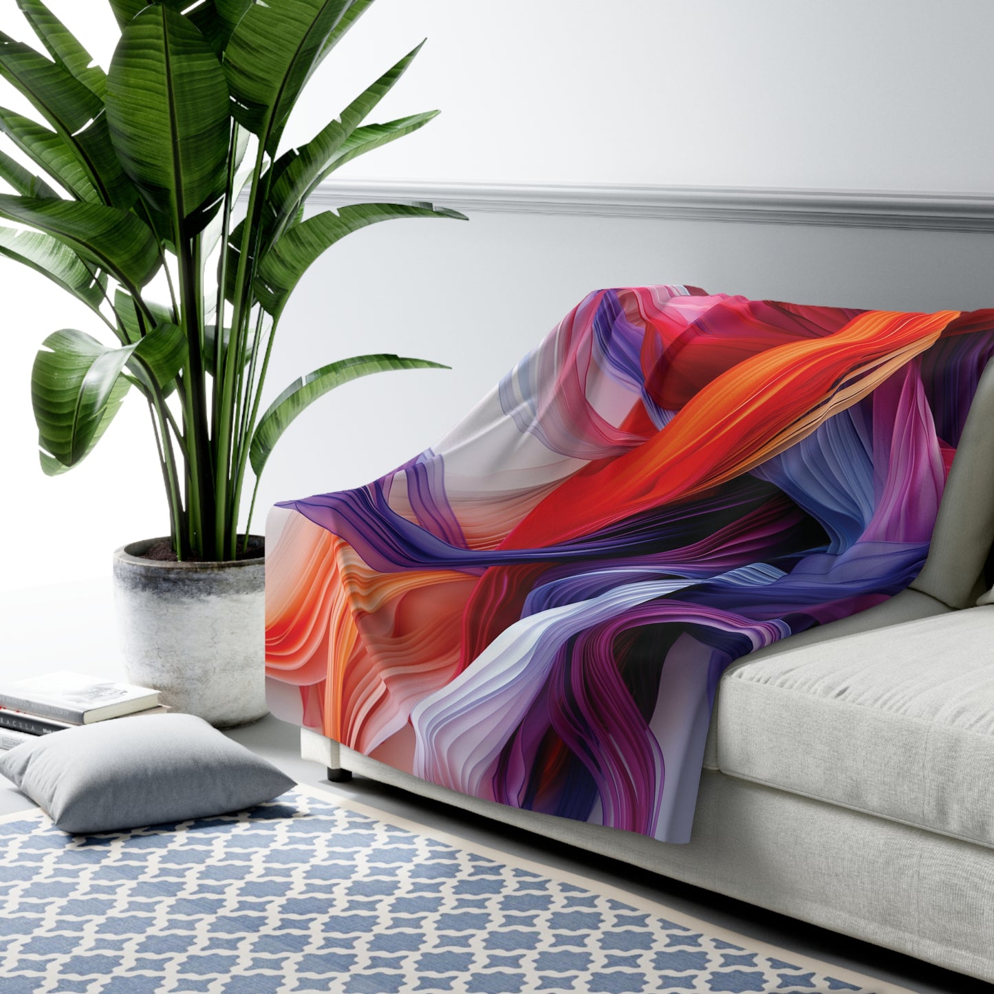 Color Ribbons 1 Sherpa Fleece Blanket