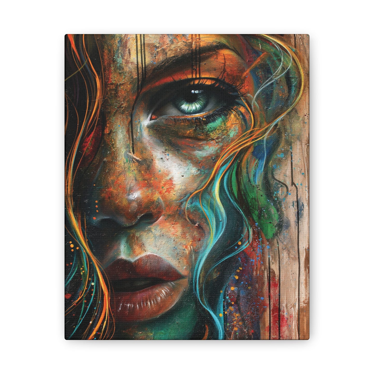 Graffiti Girl 2 Canvas Stretched, 0.75"