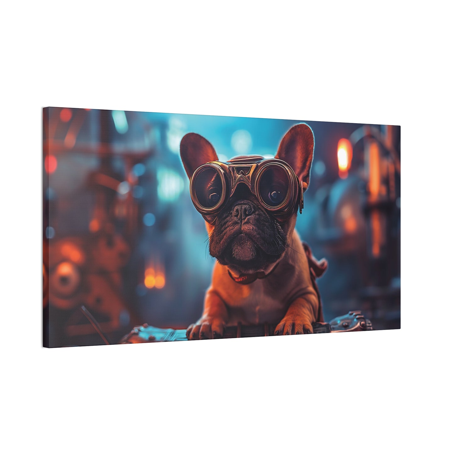 Industrial Frenchie 3 Canvas Stretched, 0.75"