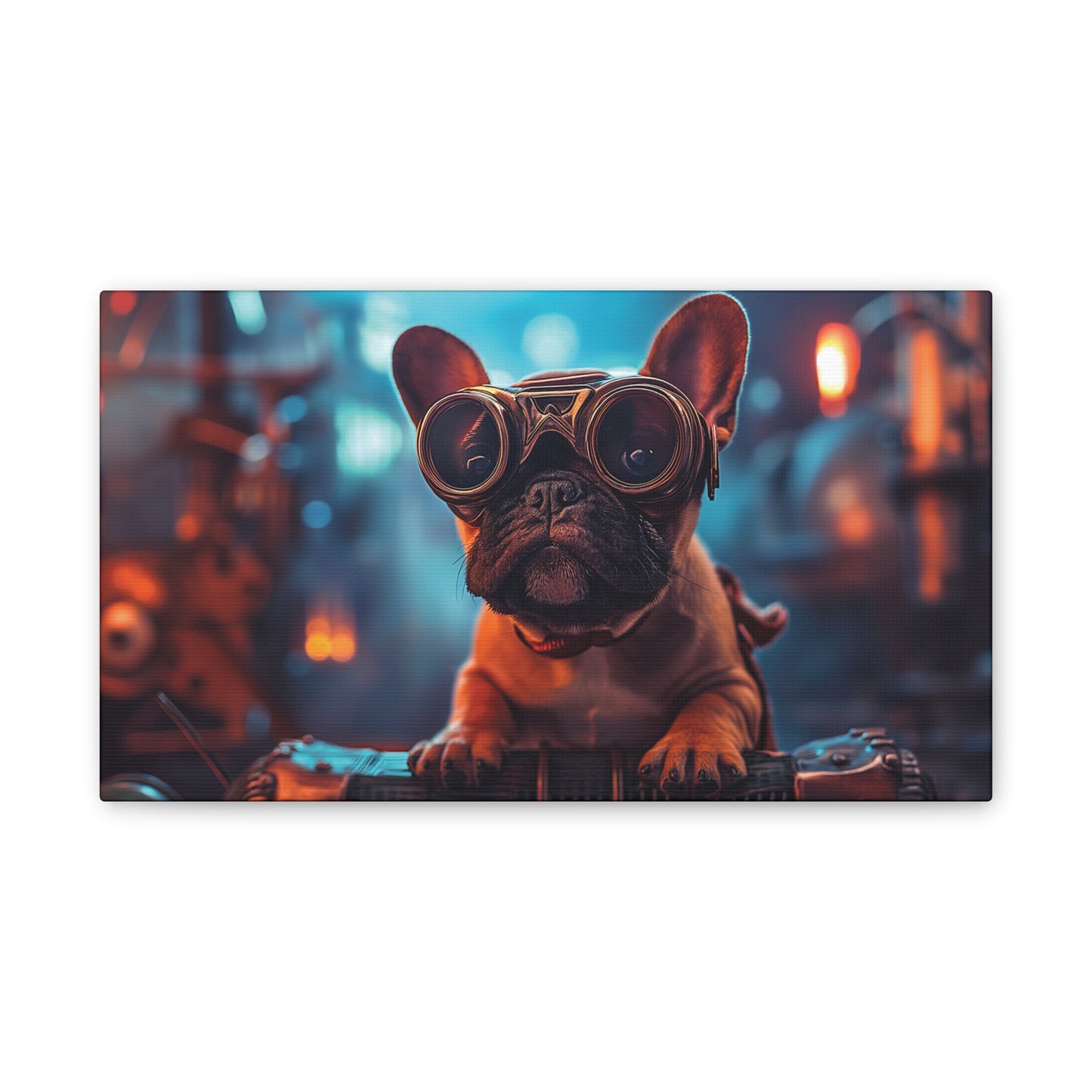 Industrial Frenchie 3 Canvas Stretched, 0.75"