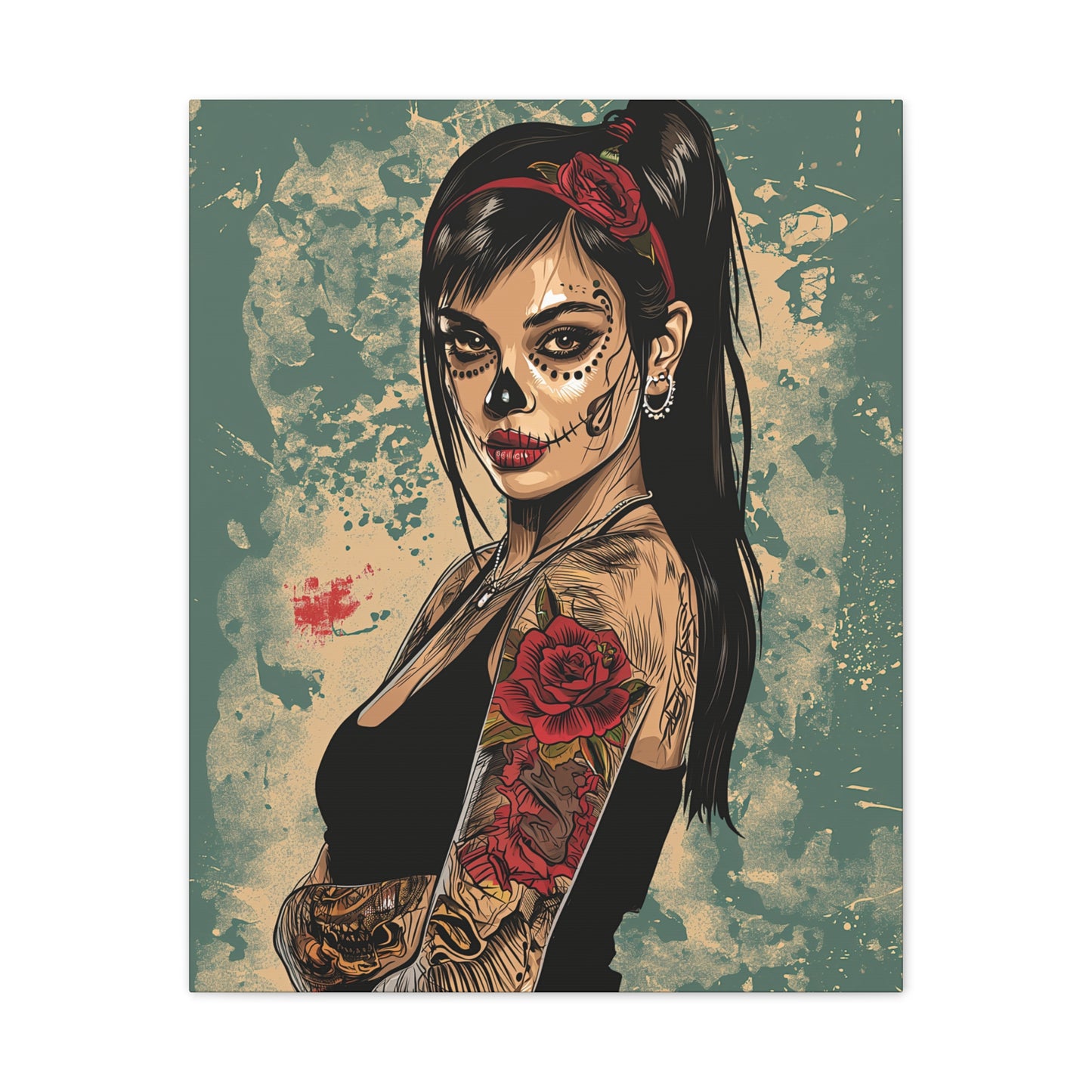 Day of the Dead 5 Canvas Stretched, 0.75"