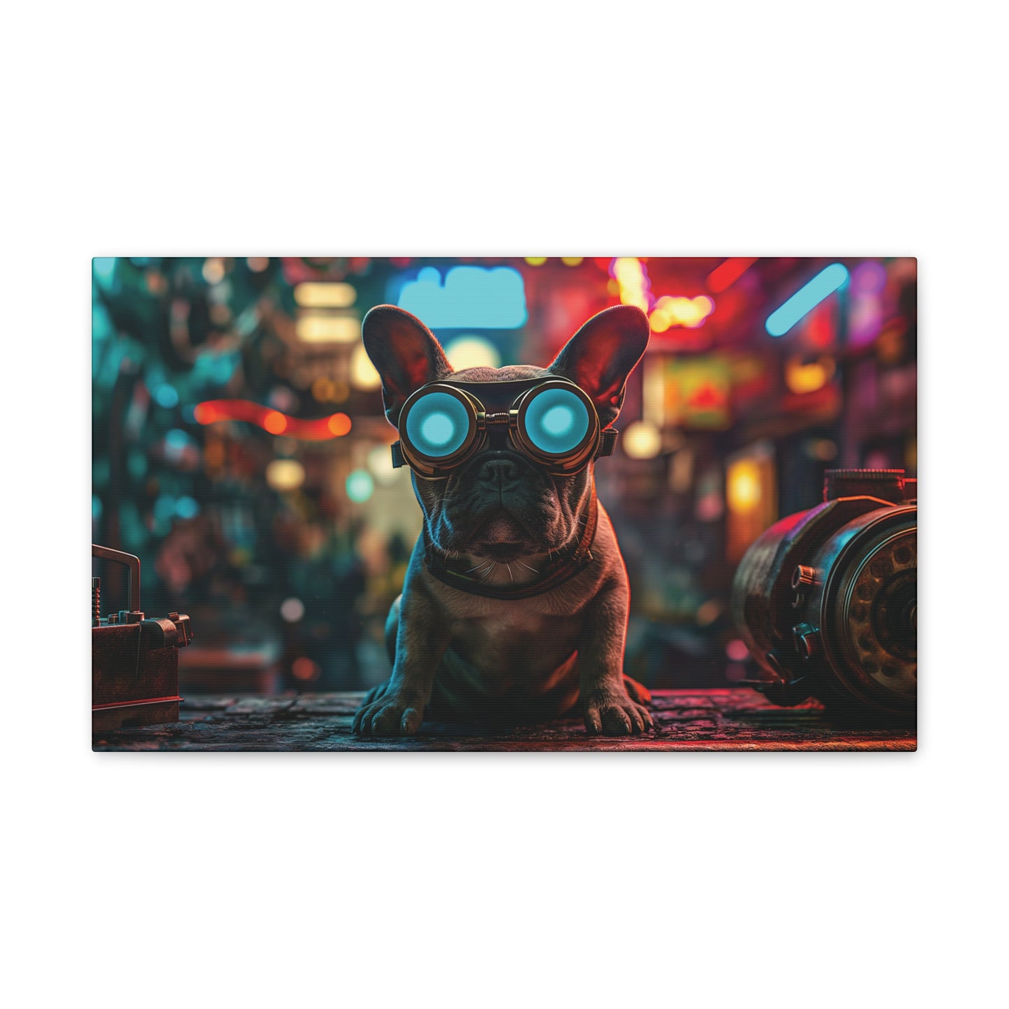 Industrial Frenchie Canvas Stretched, 0.75"