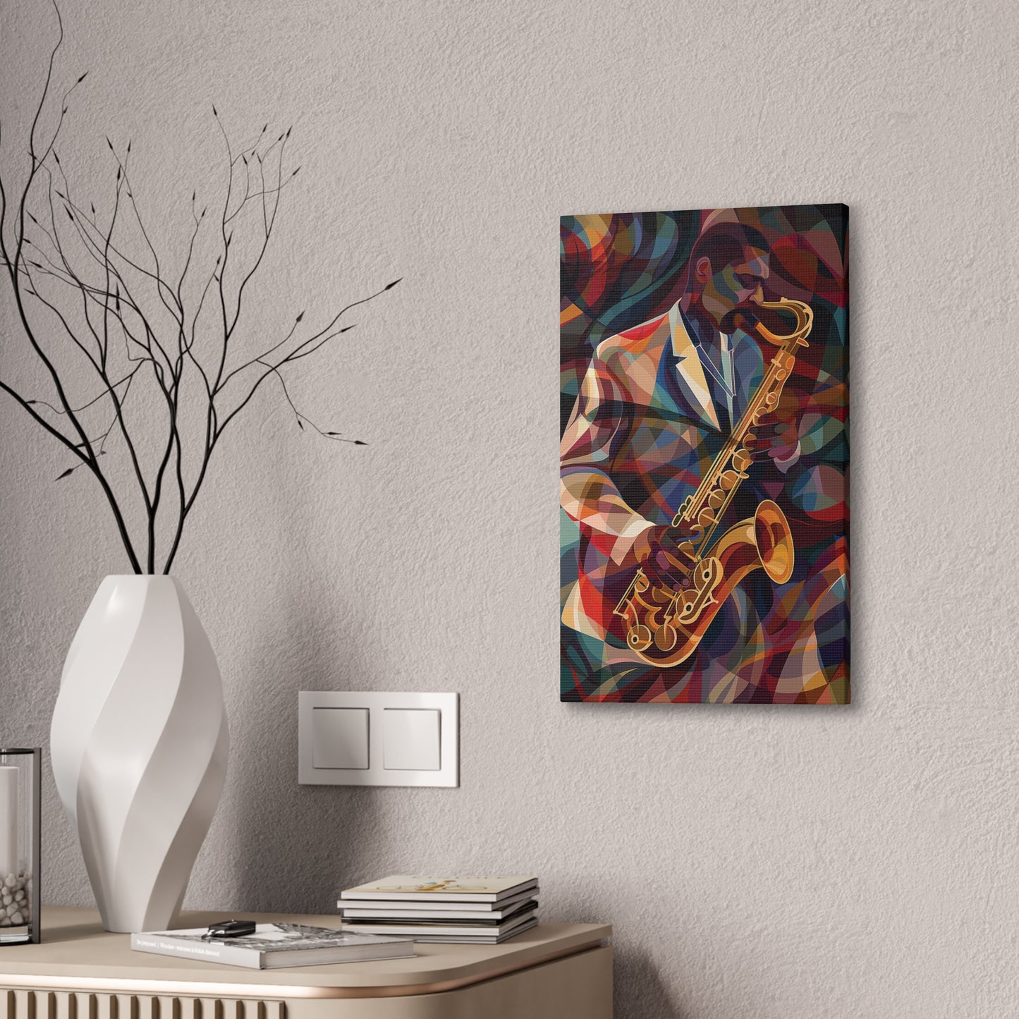 Saxophone Canvas Stretched, 0.75"