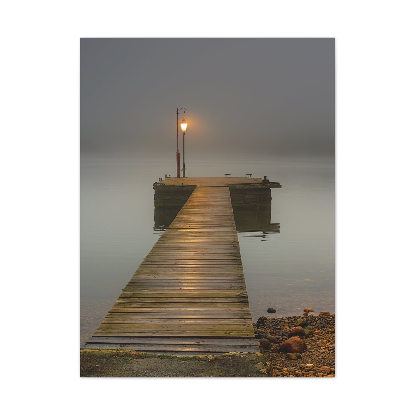 Misty Pier 8 Canvas Stretched, 0.75"