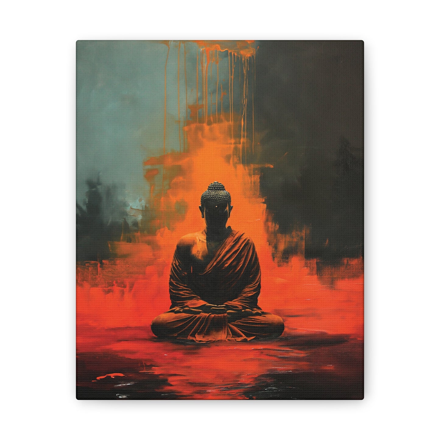 Buddha Painting Print 13 Canvas Stretched, 0.75"