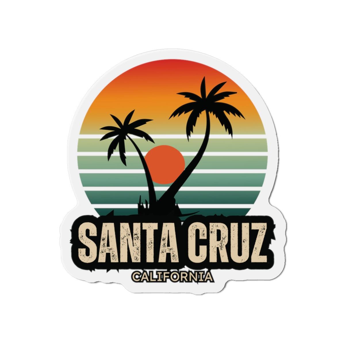 Santa Cruz 2 Die-Cut Magnets