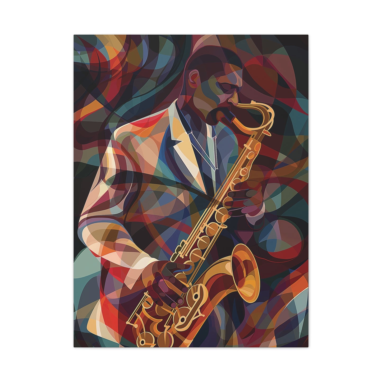 Saxophone Canvas Stretched, 0.75"