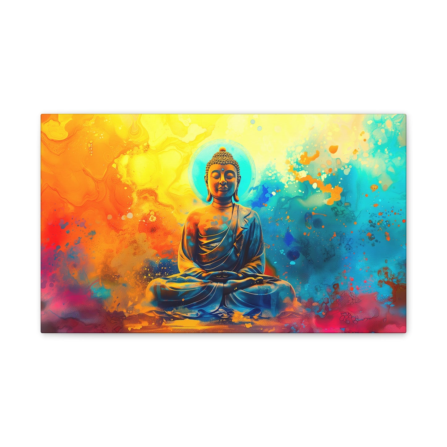 Buddha Painting Print 11 Canvas Stretched, 0.75"