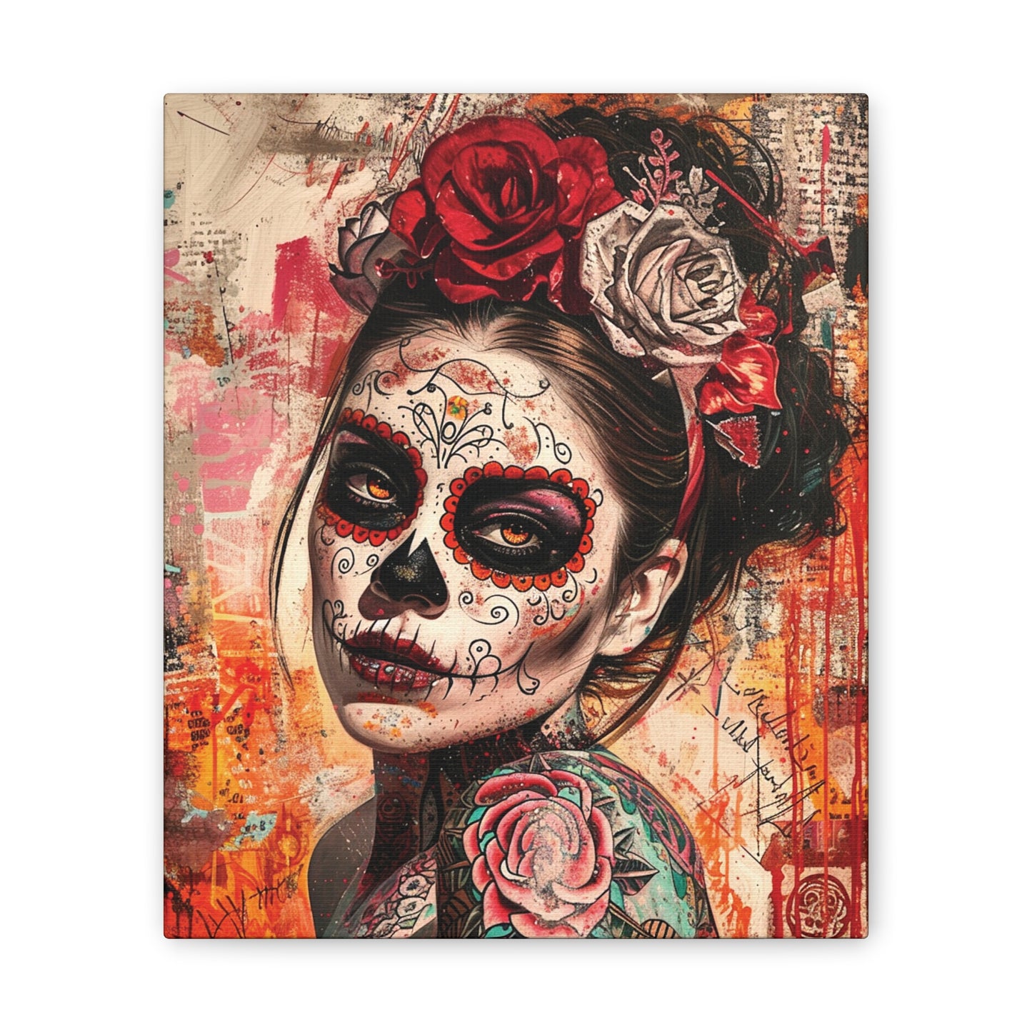 Day of the Dead 6 Canvas Stretched, 0.75"